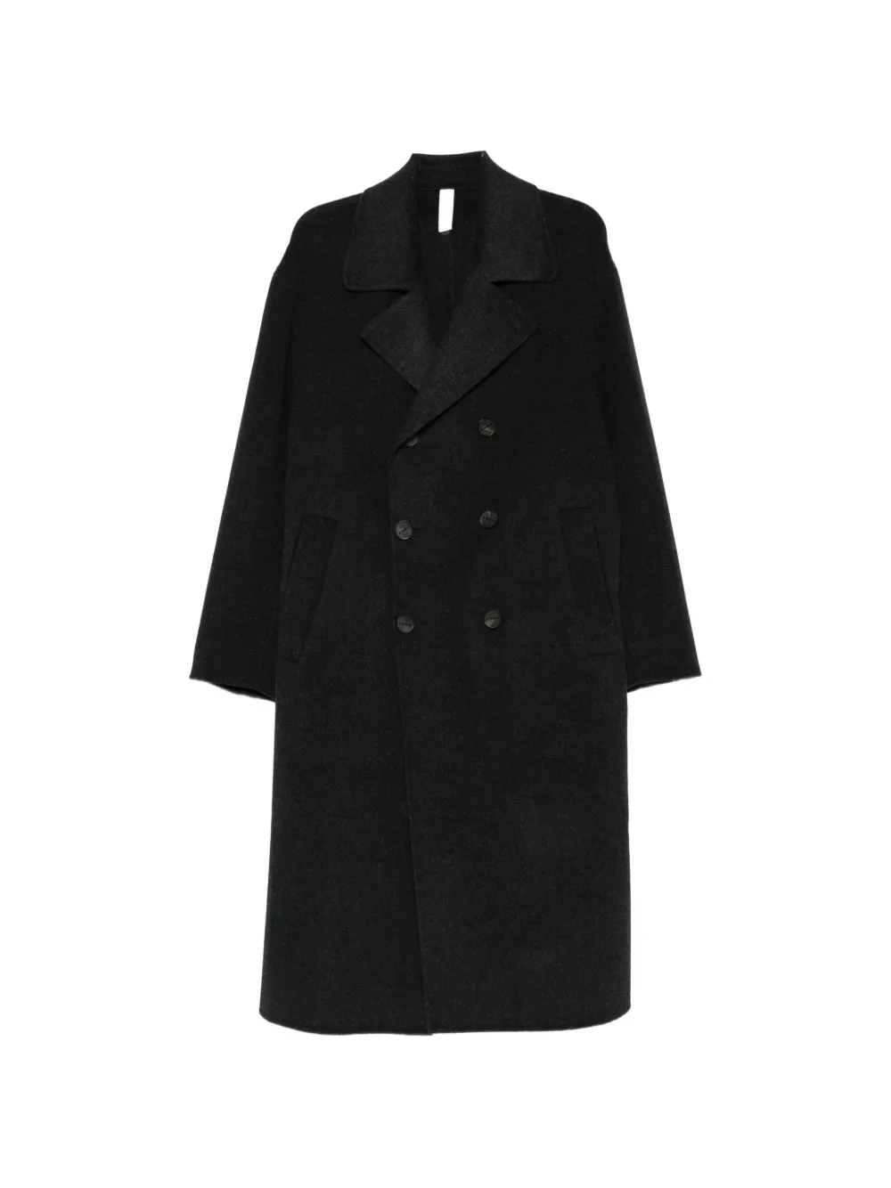 Hevo Double-breasted Coat In Black