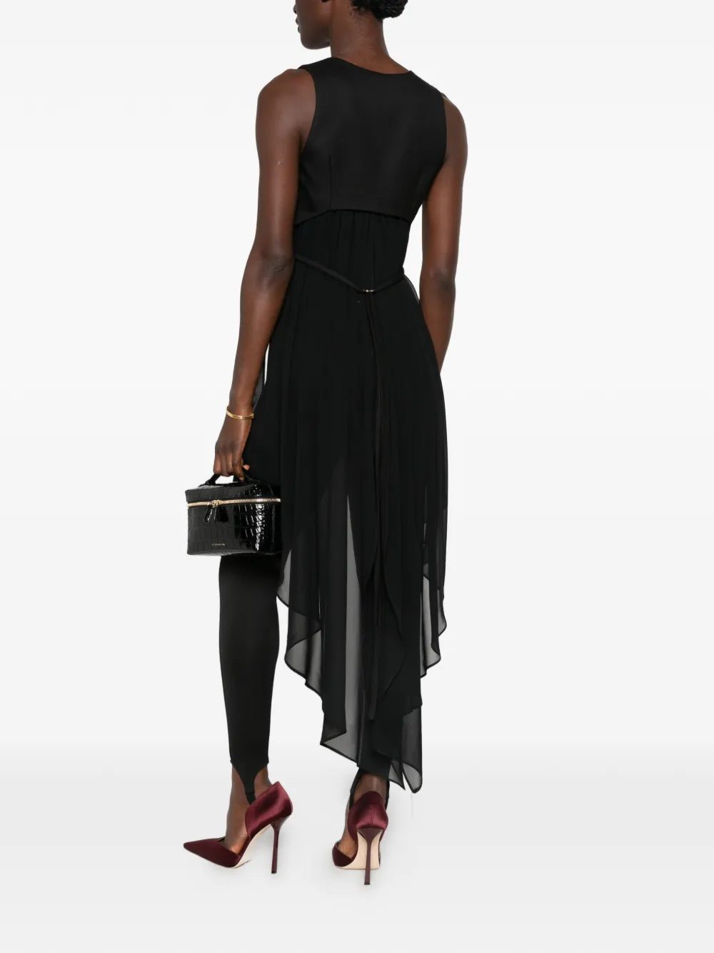 Blumarine asymmetric-hem waistcoat-style gilet Zwart