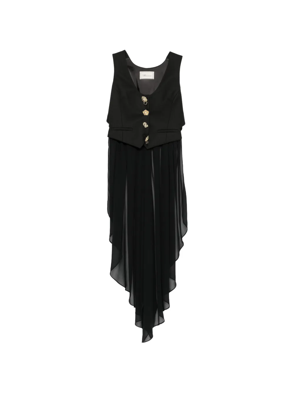 Blumarine gilet style veston à ourlet asymétrique - Noir Blumarine gilet style veston à ourlet asymétrique - Noir