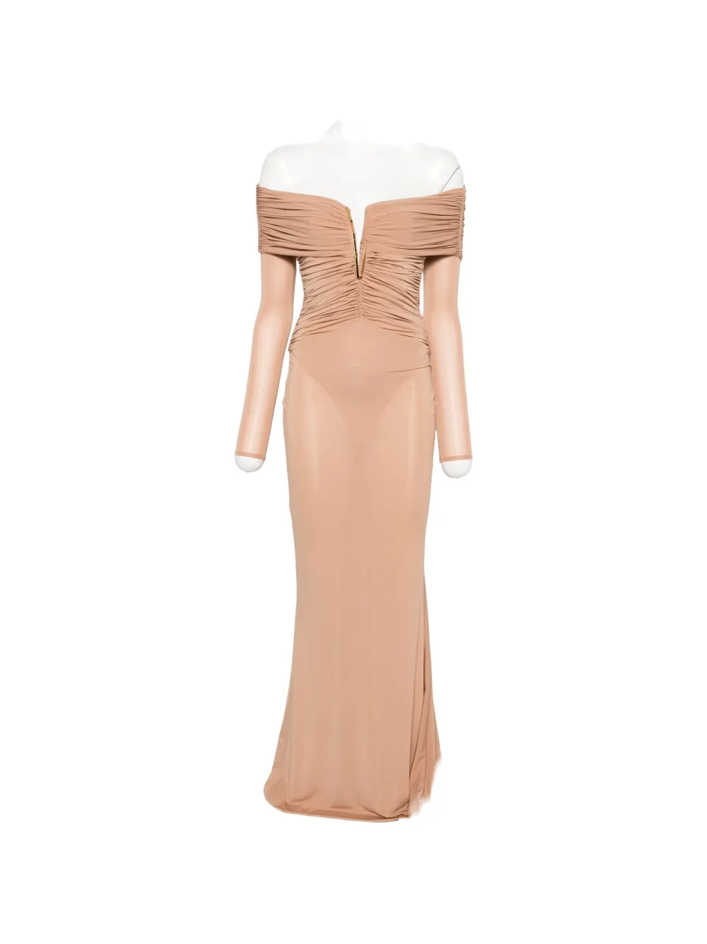 Elisabetta Franchi ruched off-shoulder maxi dress