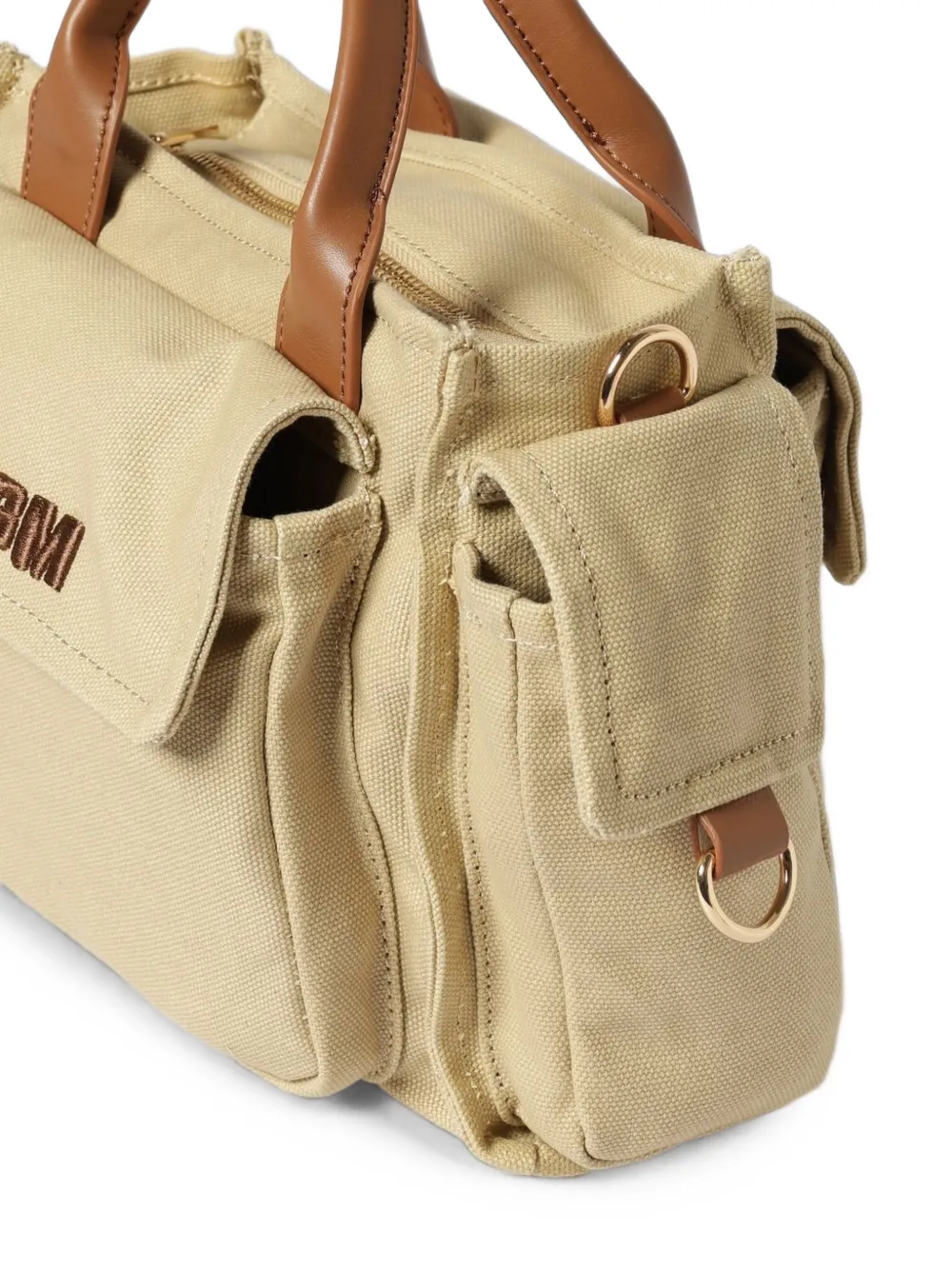 MSGM Kids Canvas shopper Beige