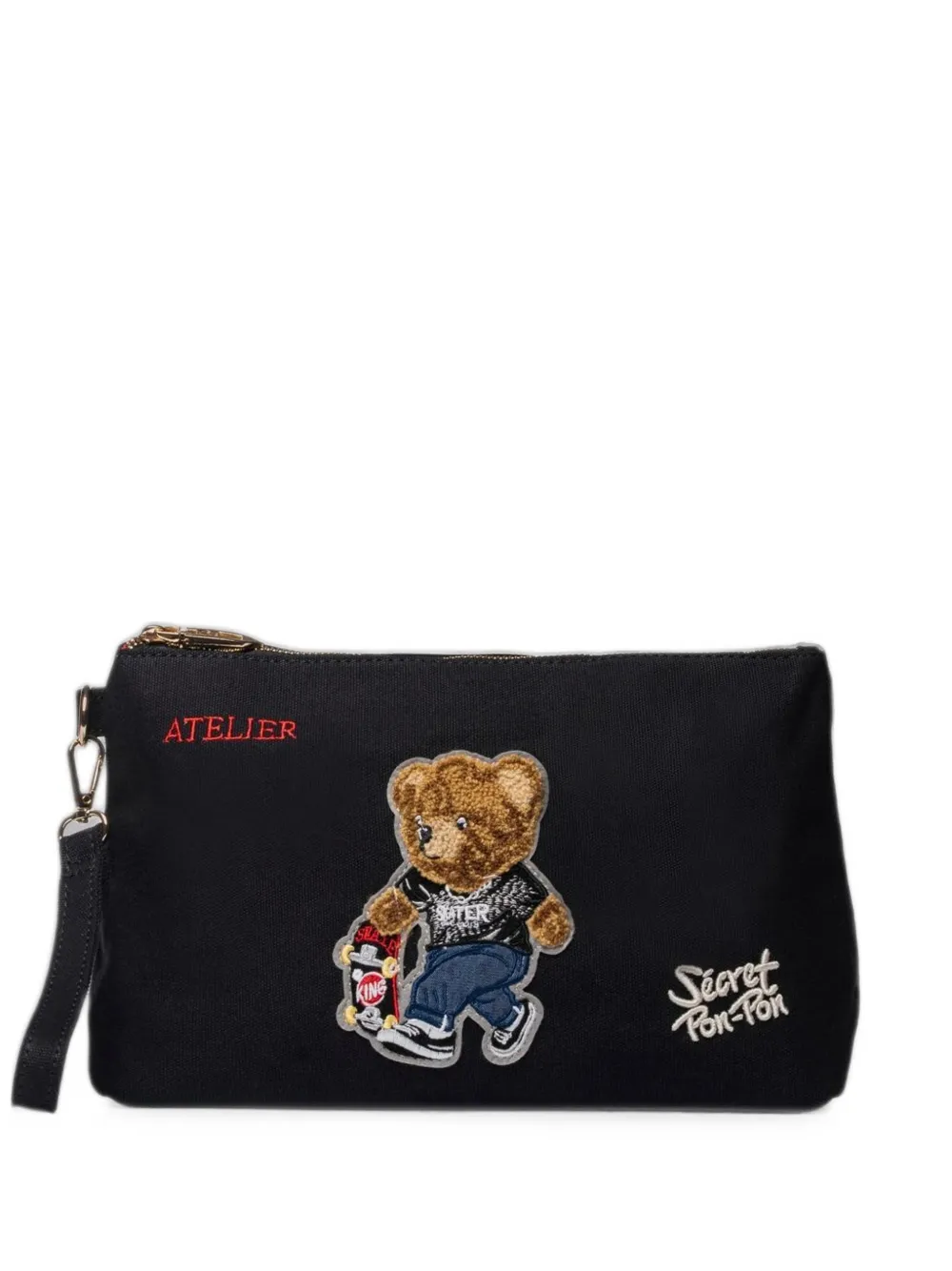Secret Pon Pon Saint Tropez Teddy patch pouch