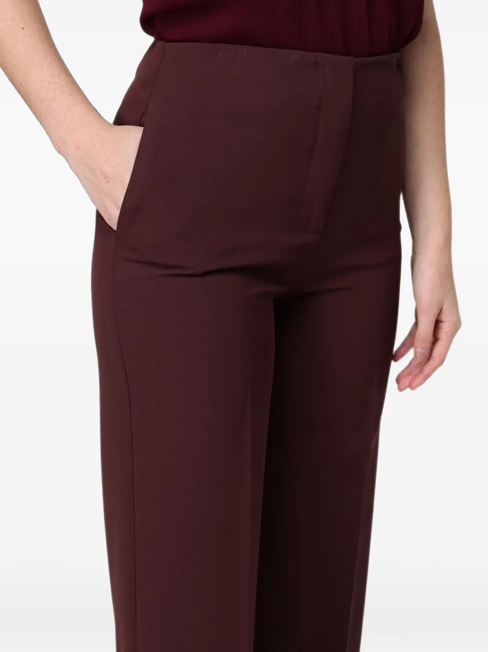 Hanita Straight plooibroek Rood