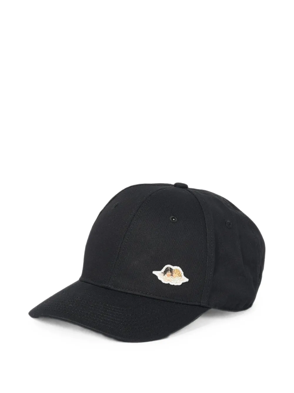 Fiorucci Honkbalpet met engelenpatch Zwart