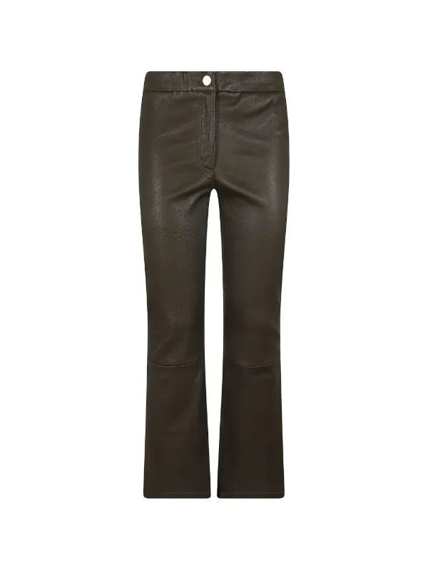 Arma Lively Leather Trousers in Green