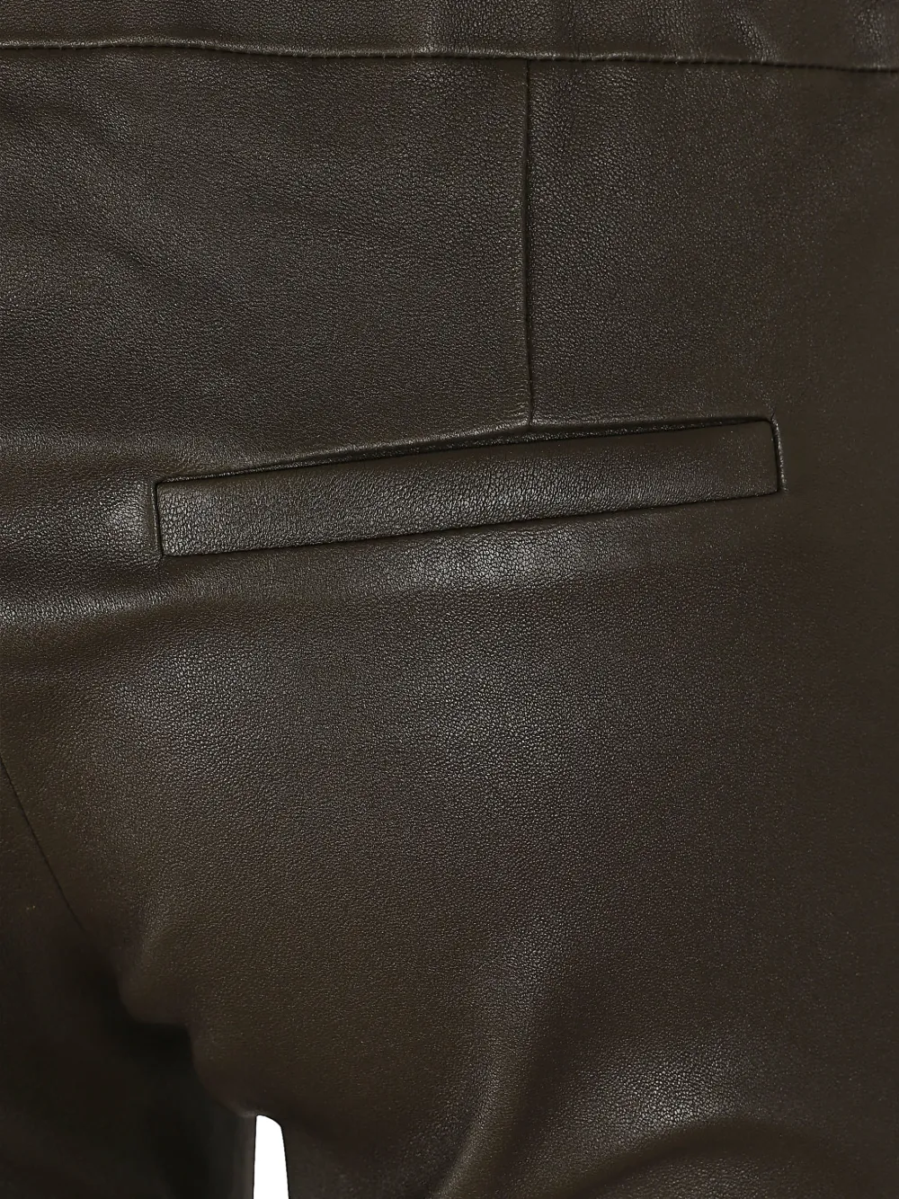 Arma Lively Leather Trousers in Green, view 3