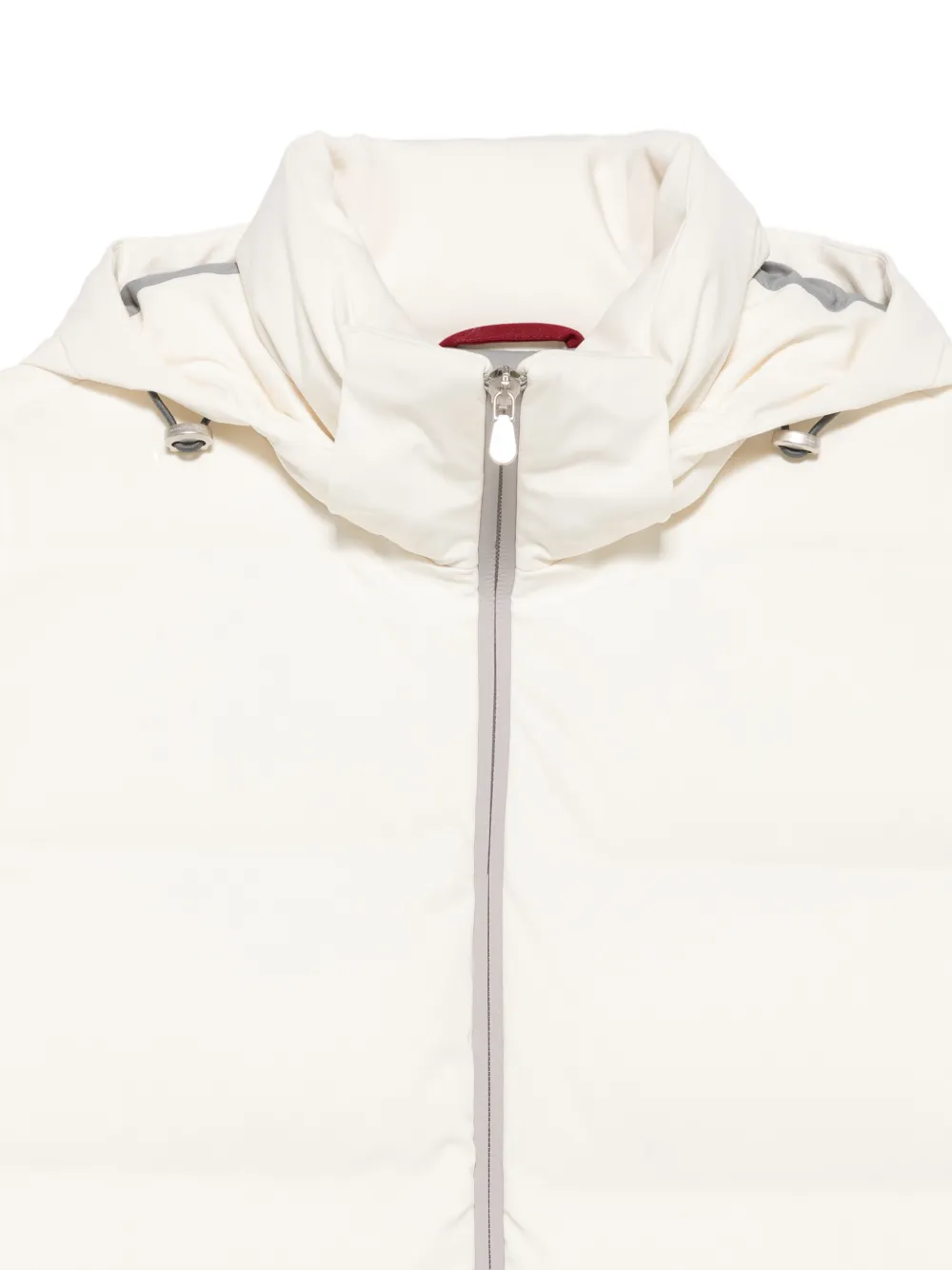 Brunello Cucinelli Gevoerd jack met capuchon Wit