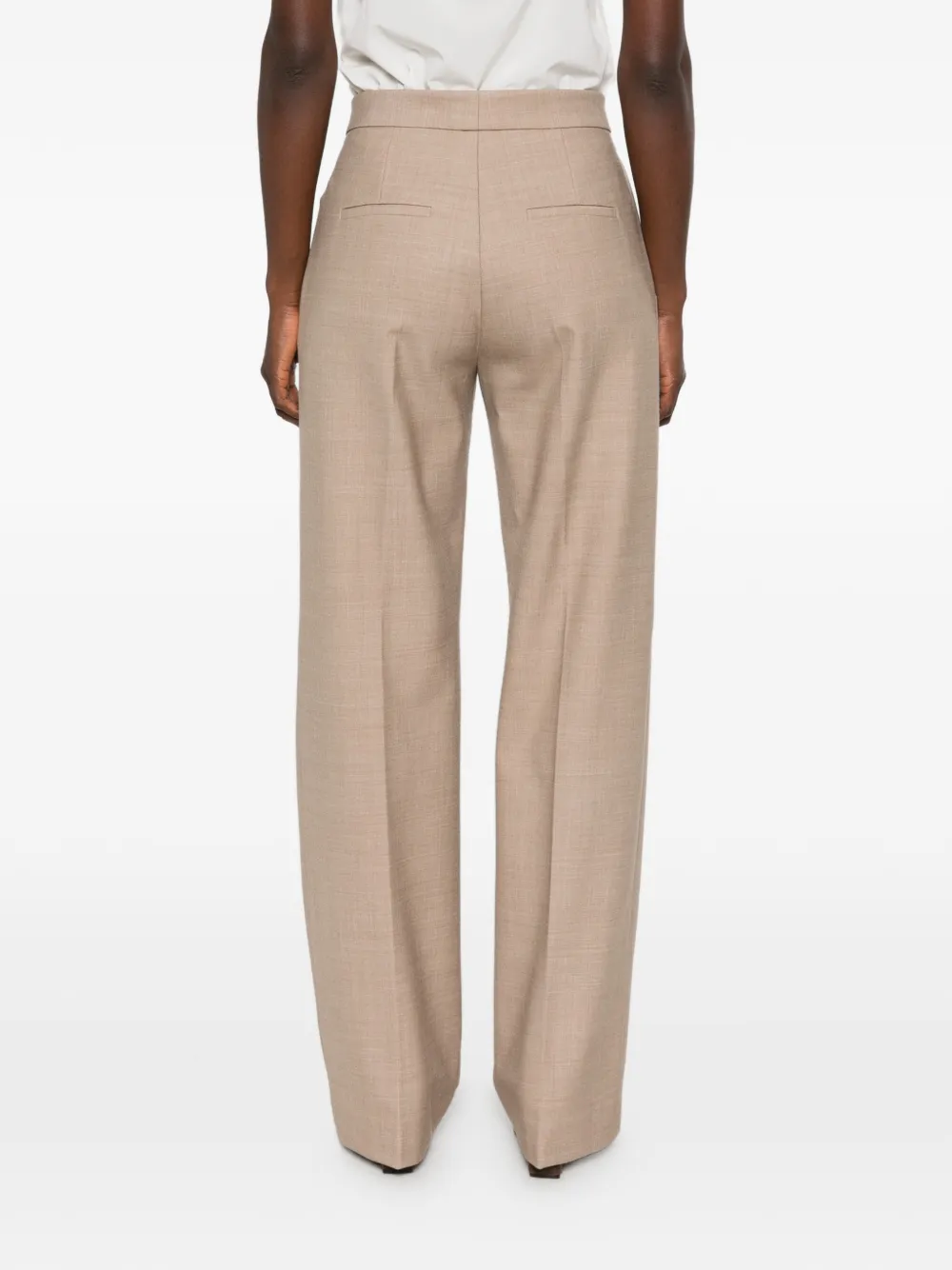 Antonelli pressed-crease wide-leg trousers Beige