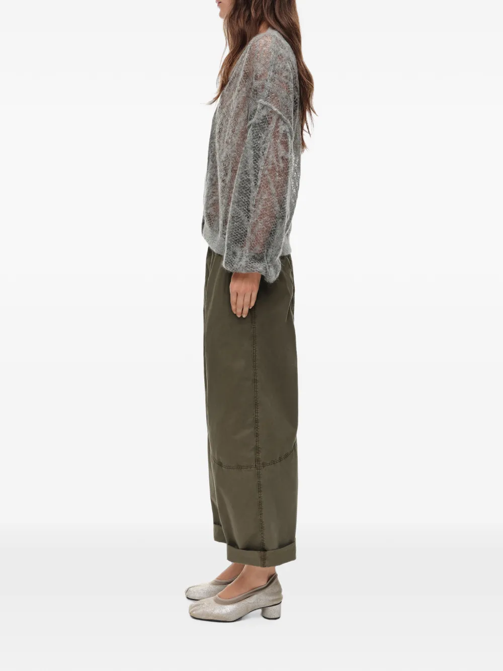BIMBA Y LOLA Gemêleerd opengewerkt vest van mohair Grijs