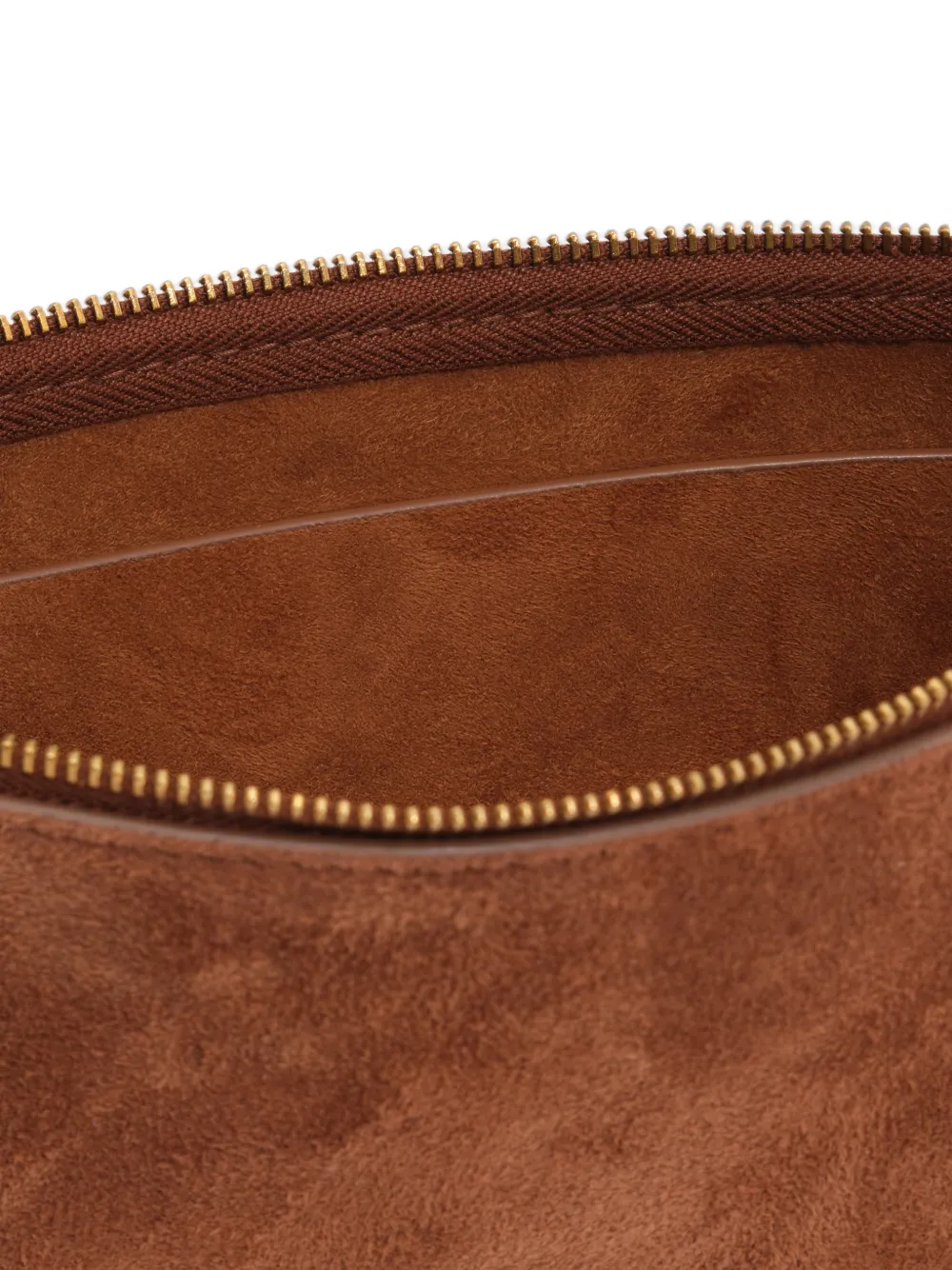 BIMBA Y LOLA Kleine suède clutch Bruin