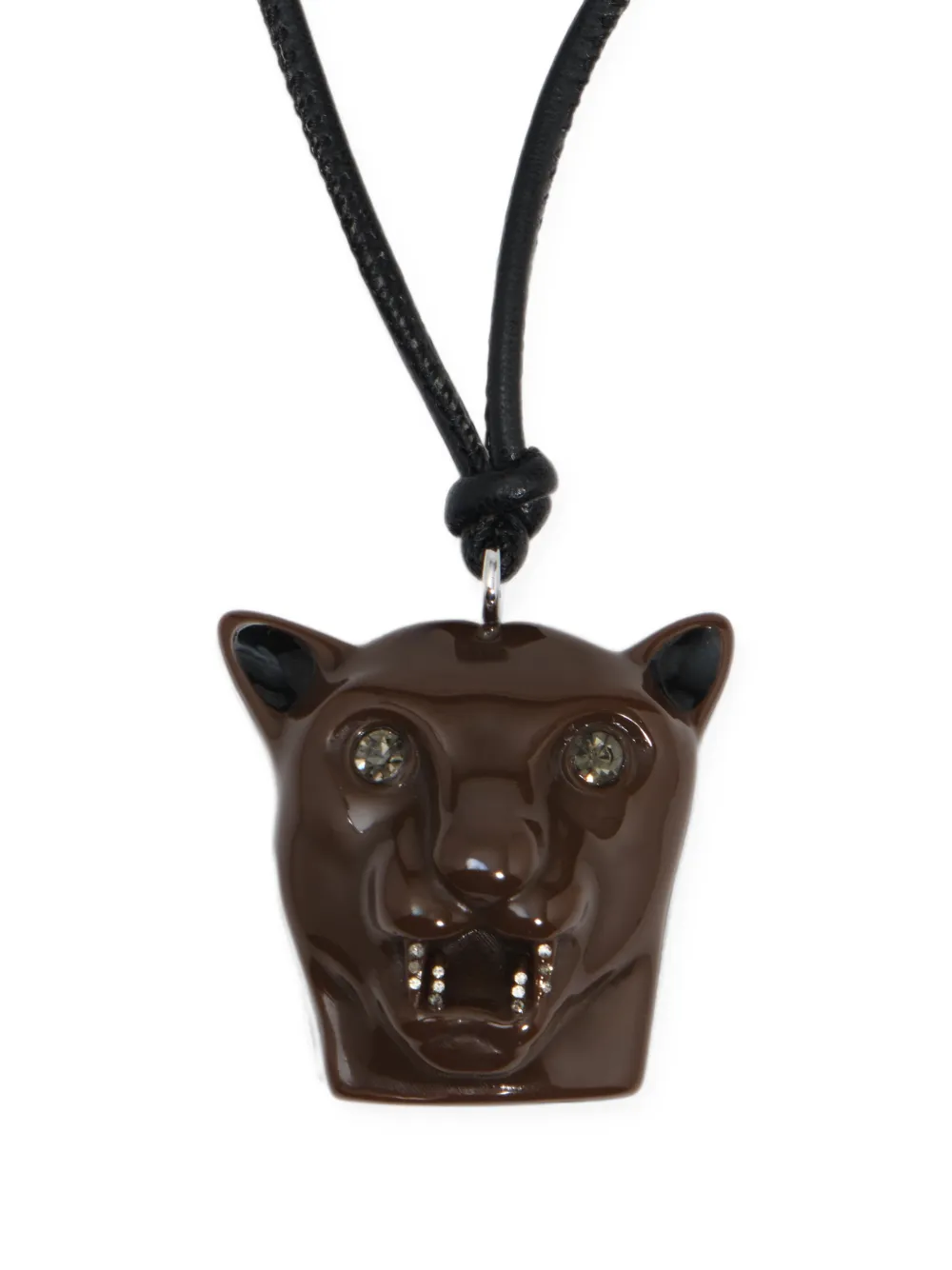 BIMBA Y LOLA Lange Halskette mit braunem Pantherkopf