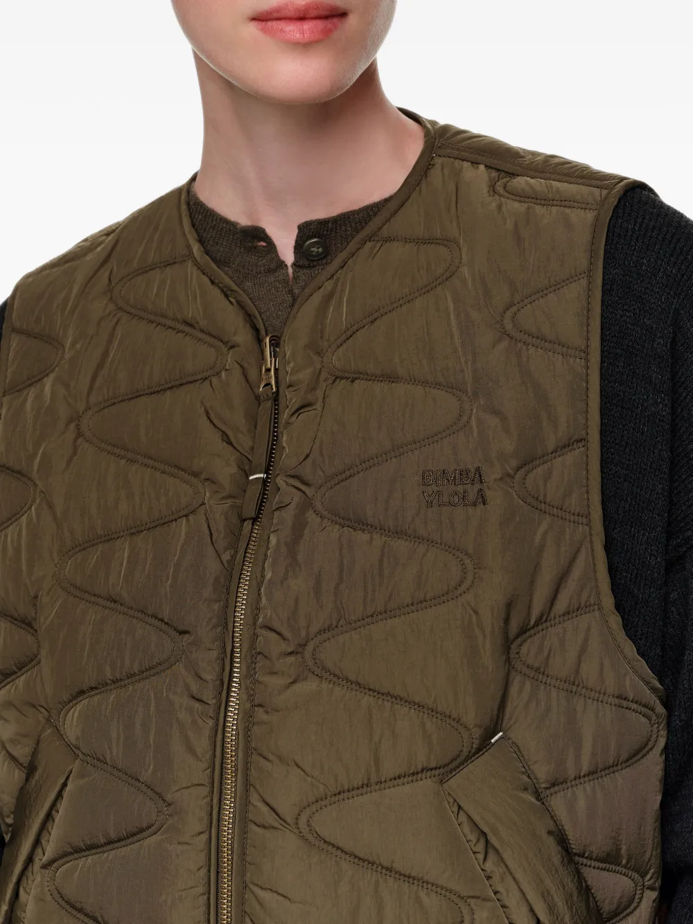 BIMBA Y LOLA Omkeerbare gewatteerde bodywarmer Groen