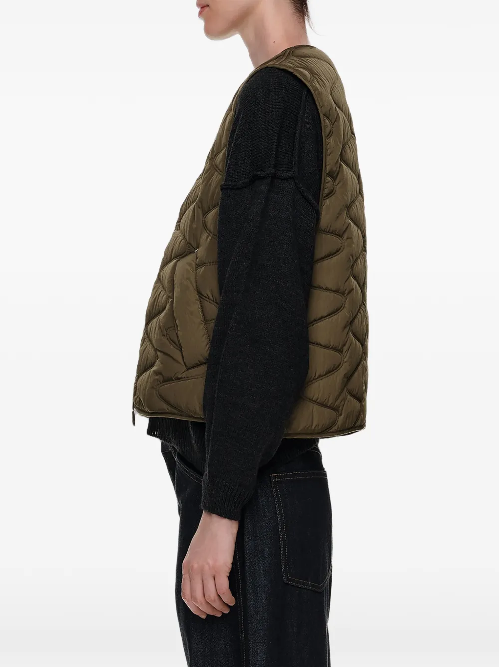 BIMBA Y LOLA Omkeerbare gewatteerde bodywarmer Groen