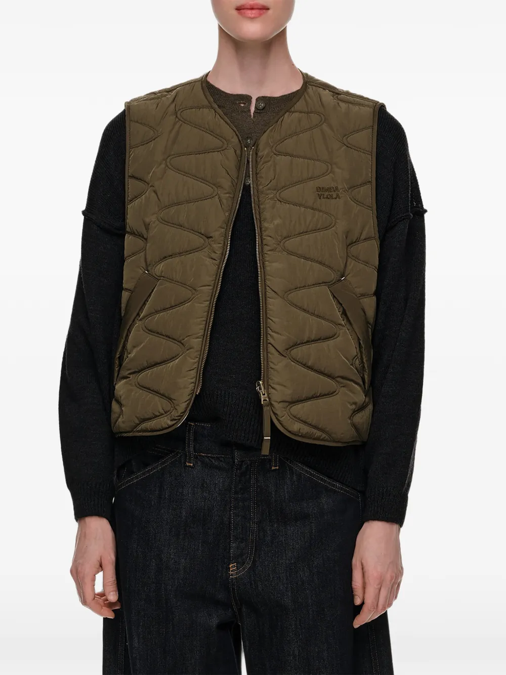 BIMBA Y LOLA Omkeerbare gewatteerde bodywarmer Groen