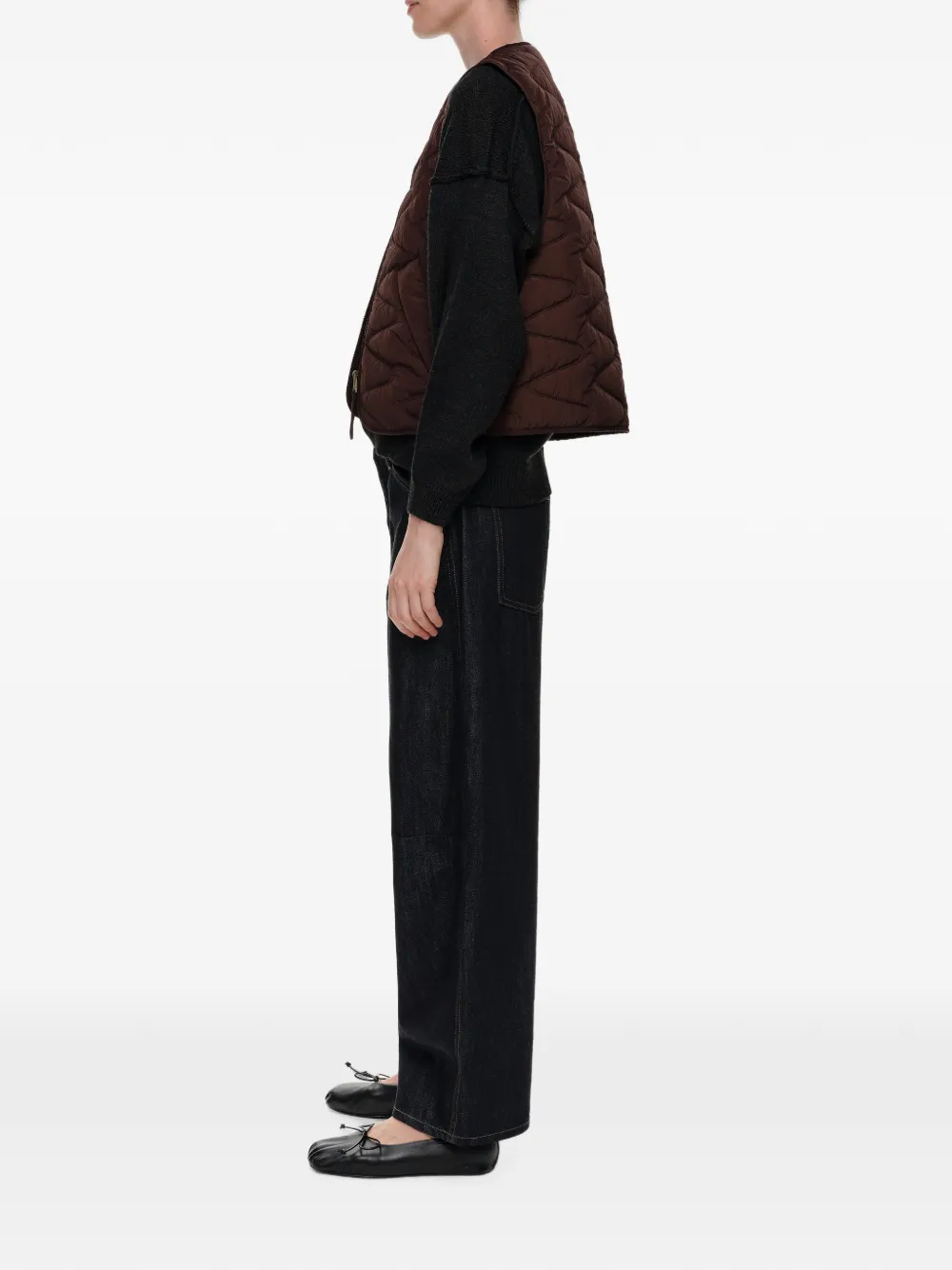 BIMBA Y LOLA Omkeerbare gewatteerde bodywarmer Bruin