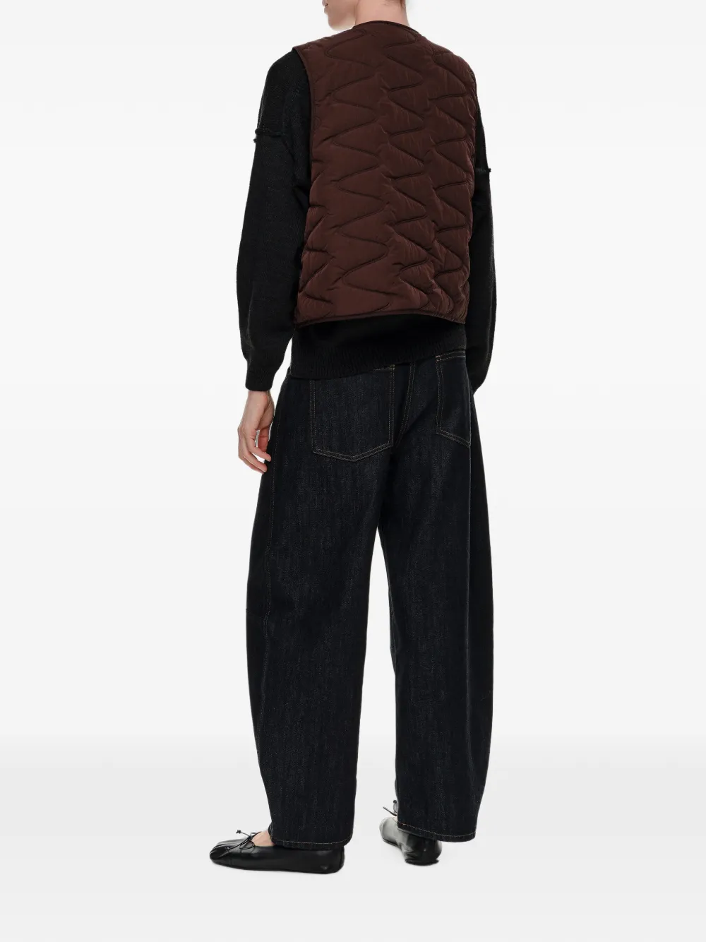 BIMBA Y LOLA Omkeerbare gewatteerde bodywarmer Bruin