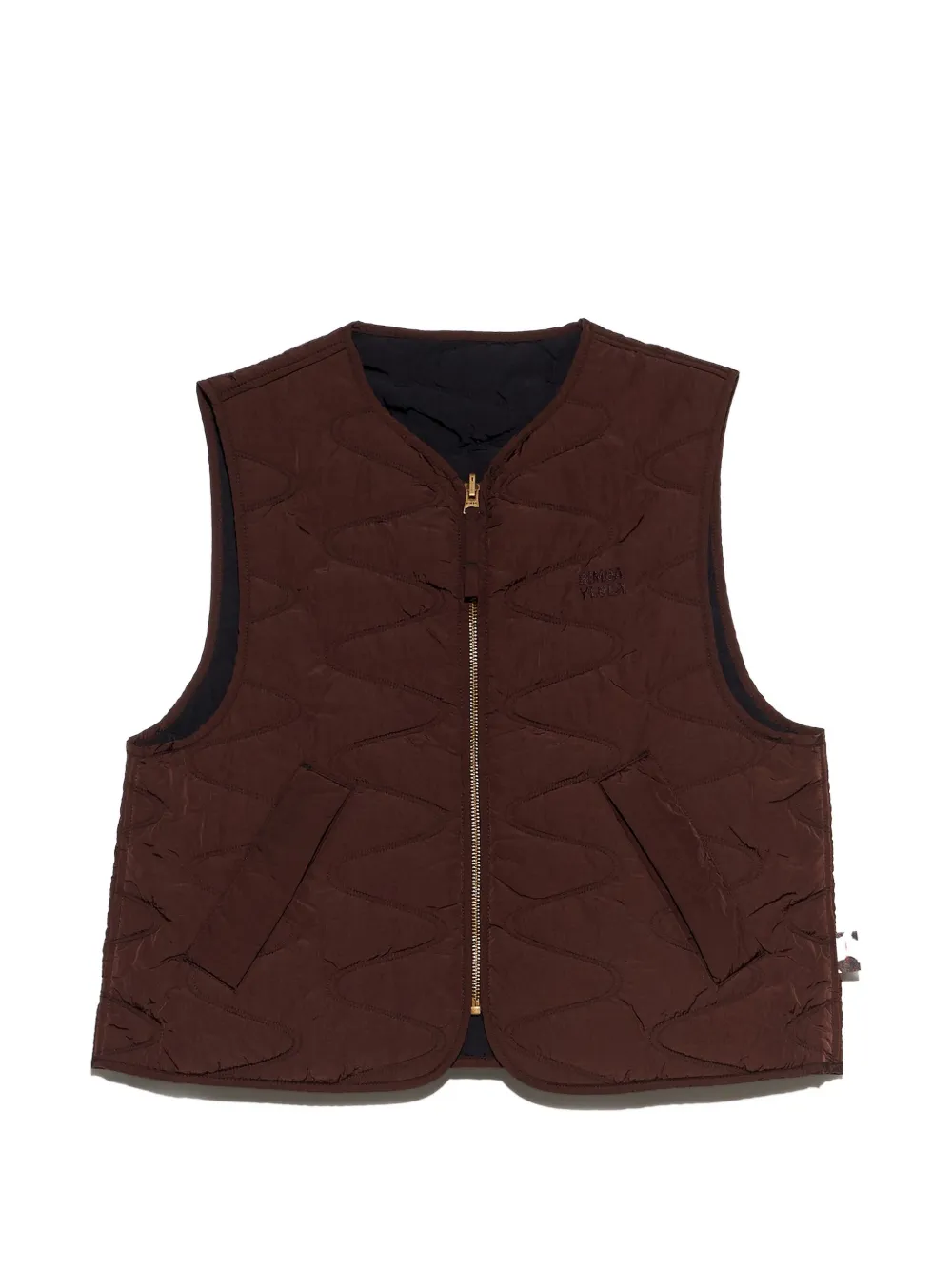 BIMBA Y LOLA gilet matelassé réversible en chocolat noir - Marron BIMBA Y LOLA gilet matelassé réversible en chocolat noir - Marron