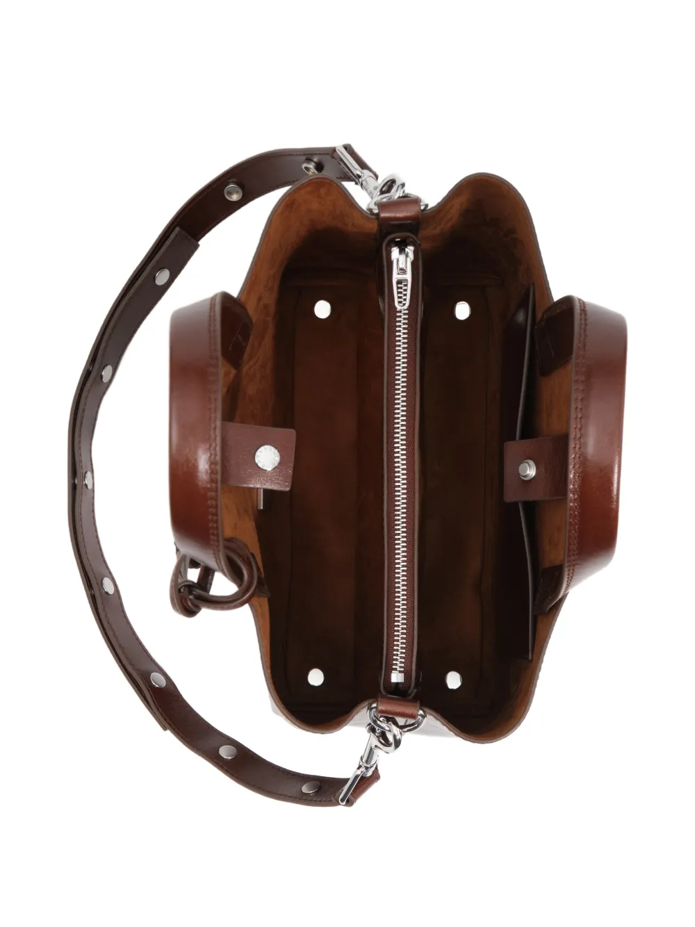 BIMBA Y LOLA Medium Chihuahua leren shopper Bruin