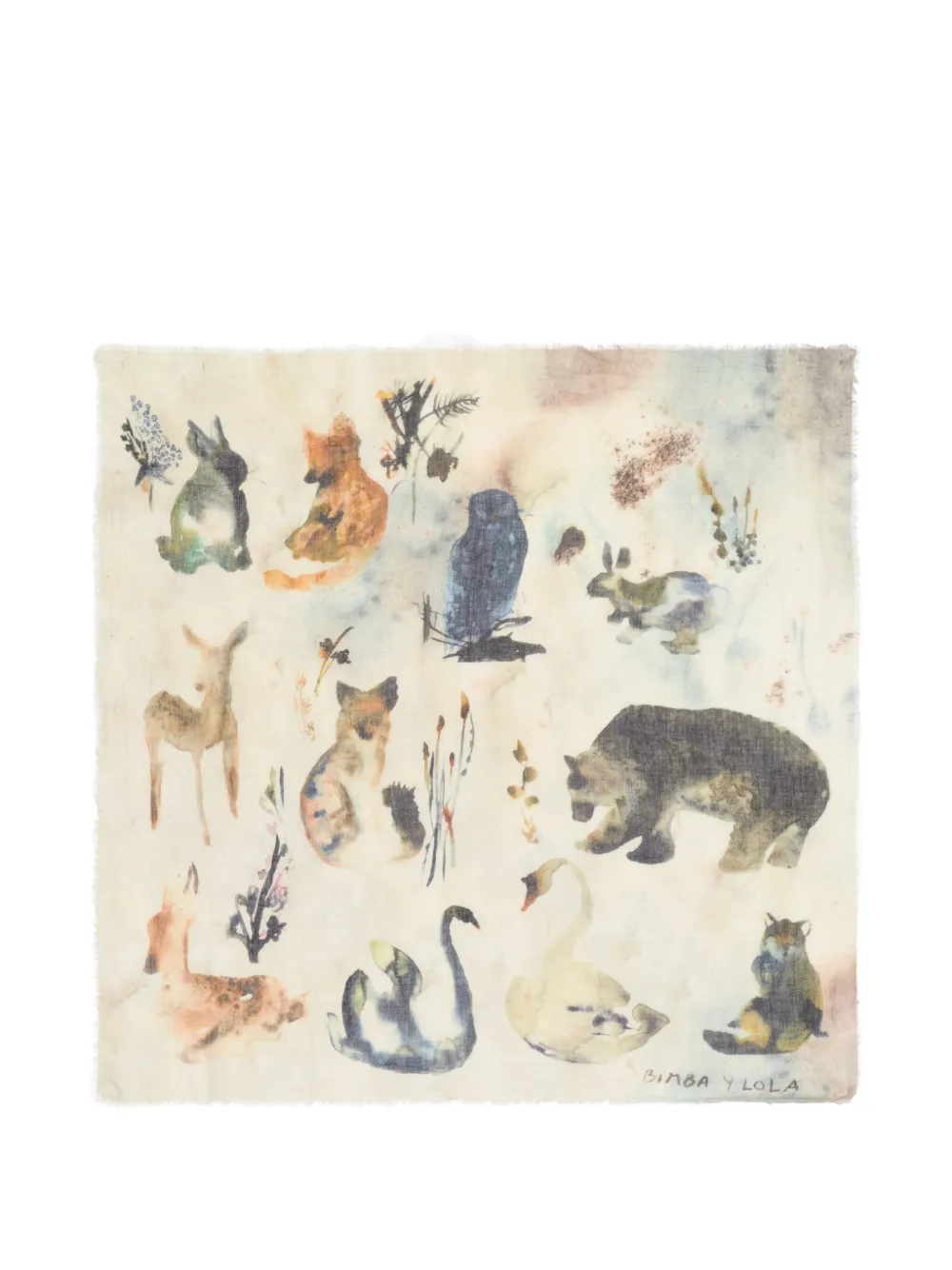 BIMBA Y LOLA Schal mit Aquarell-Print - Nude