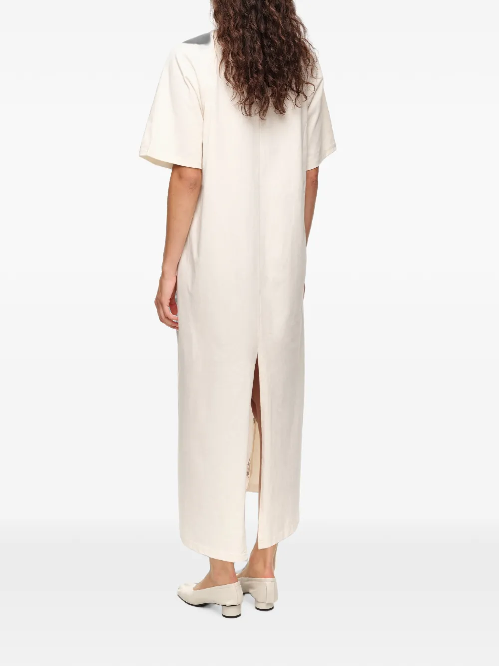 BIMBA Y LOLA Jurk met print en kanten details op het borststuk Beige