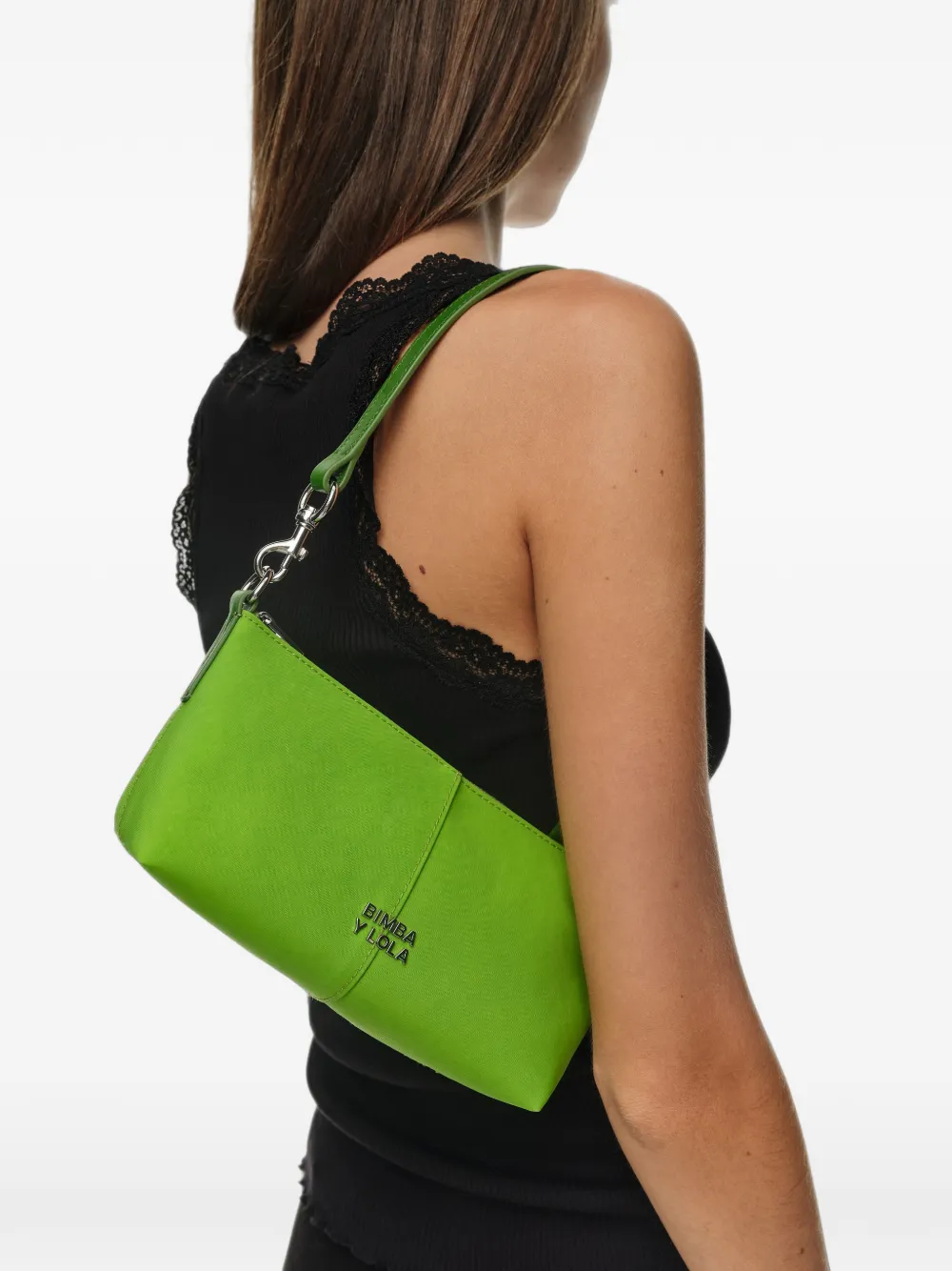 BIMBA Y LOLA Kleine nylon crossbodytas Groen