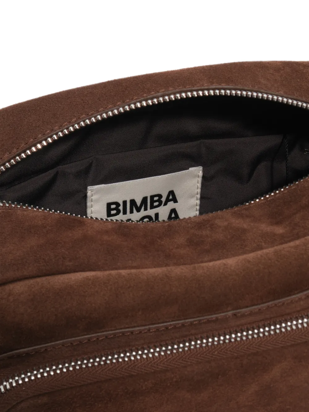 BIMBA Y LOLA Grote Pocket suède crossbodytas Bruin
