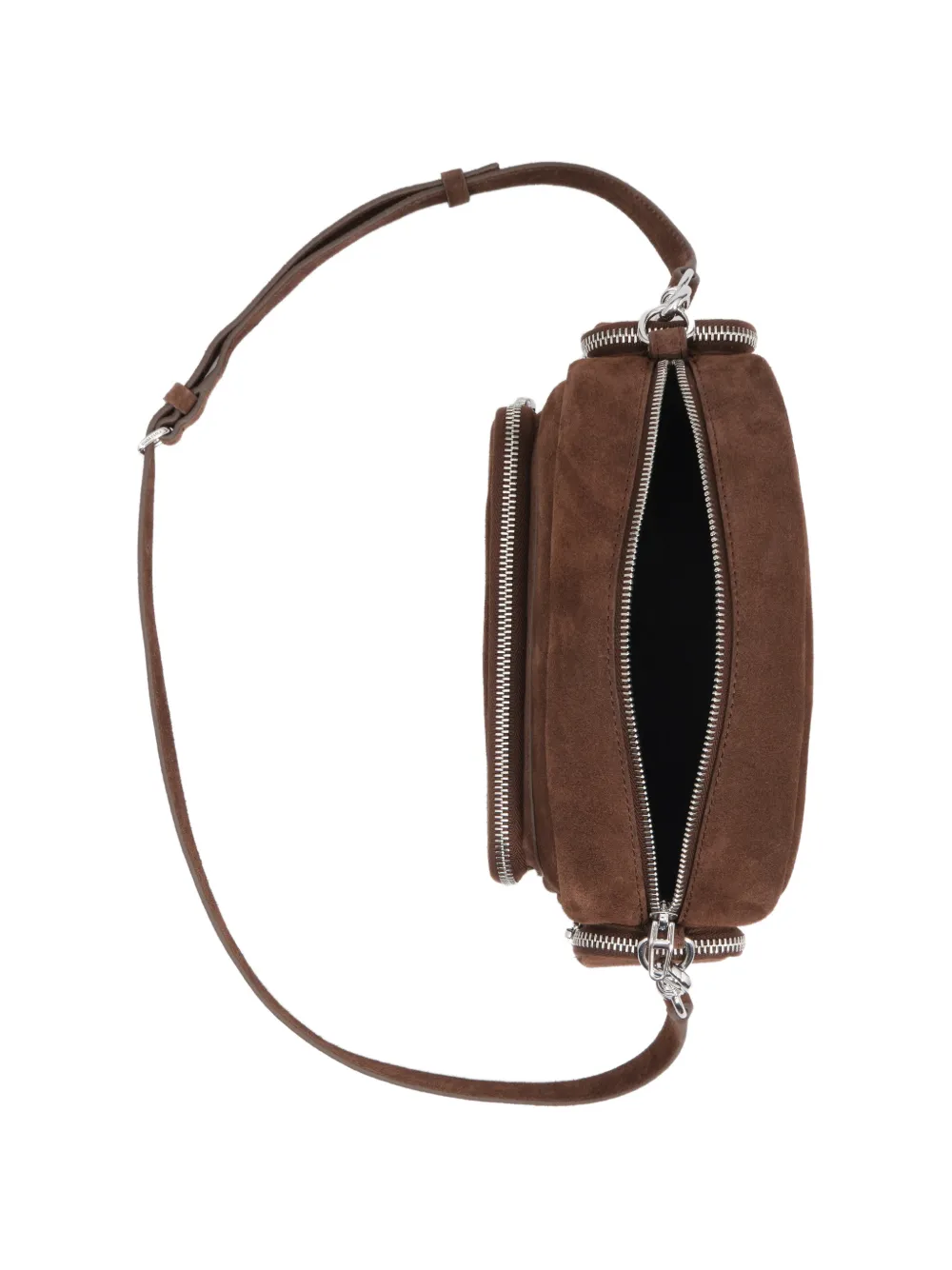 BIMBA Y LOLA Grote Pocket suède crossbodytas Bruin