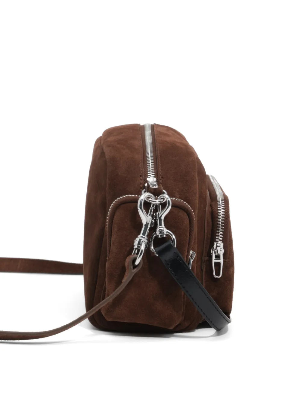 BIMBA Y LOLA Grote Pocket suède crossbodytas Bruin