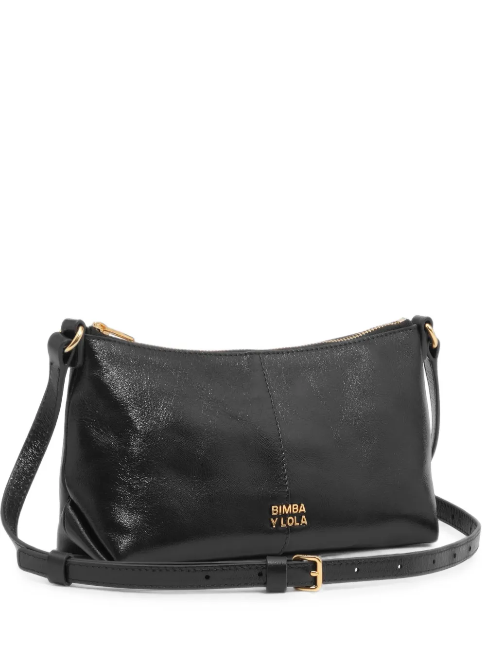 BIMBA Y LOLA black leather mini crossbody bag