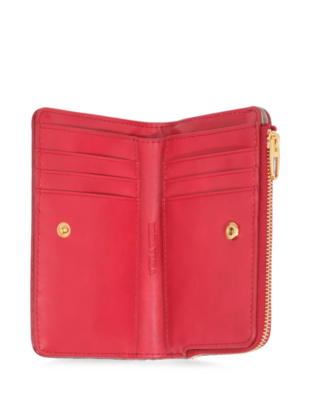 BIMBA Y LOLA Compacte gevlochten portemonnee Rood