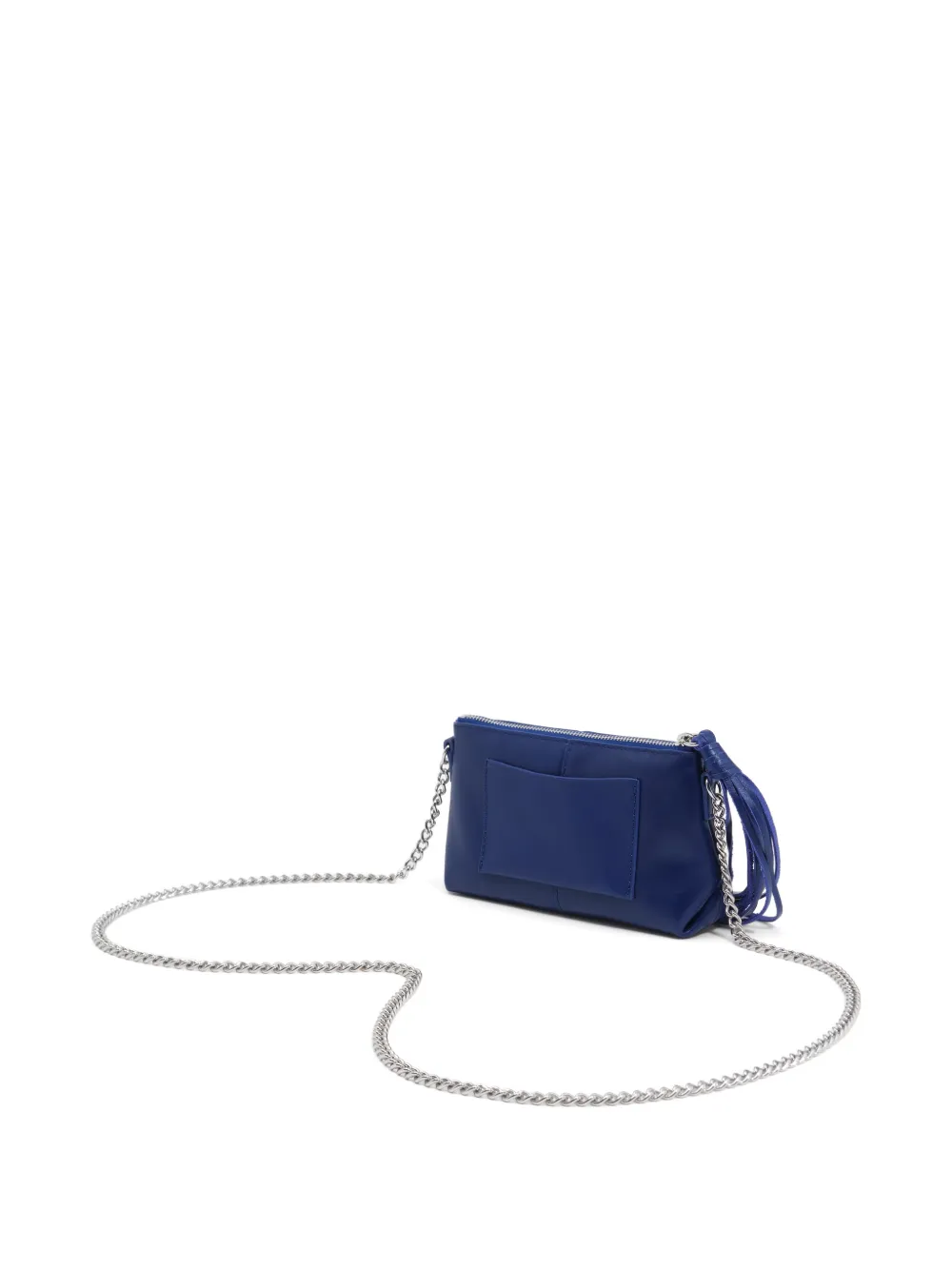 BIMBA Y LOLA Leren mini-tas met franje Blauw
