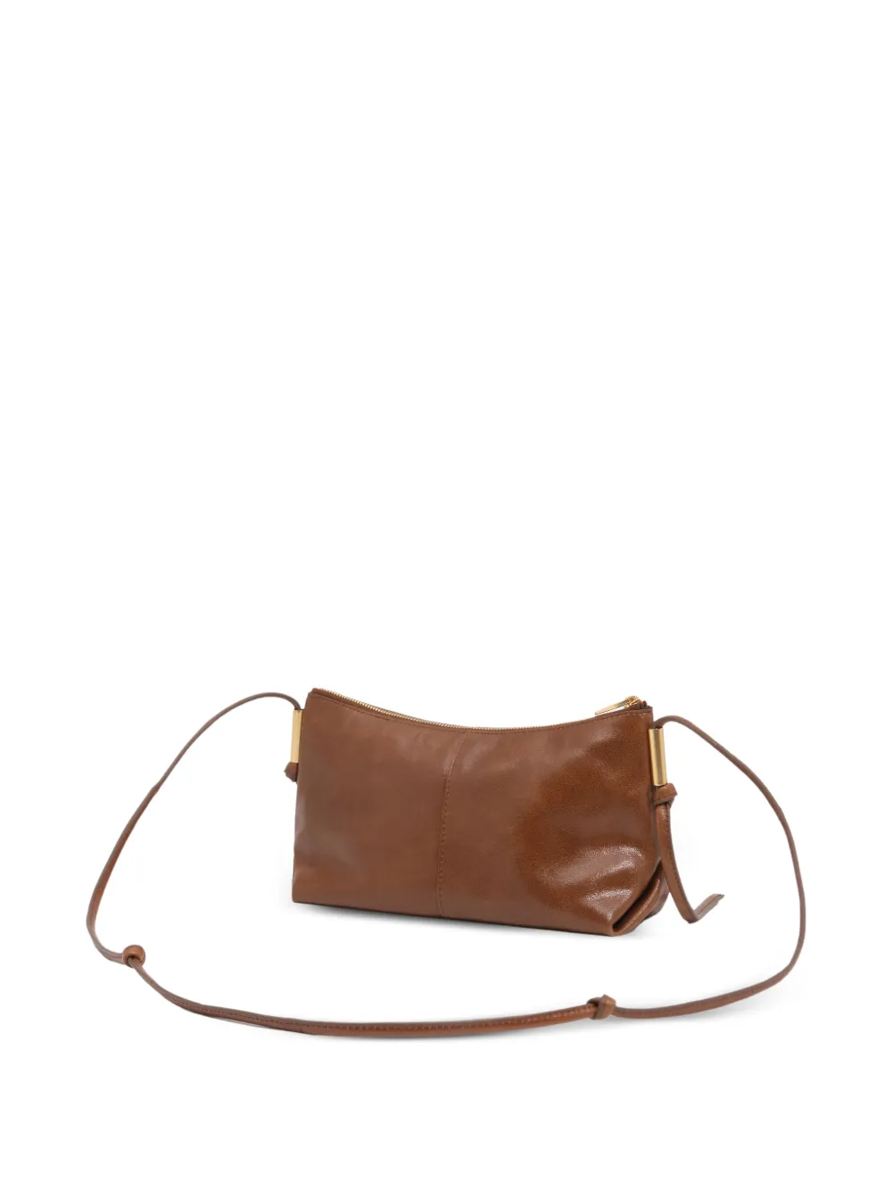 BIMBA Y LOLA Kleine leren crossbodytas Bruin
