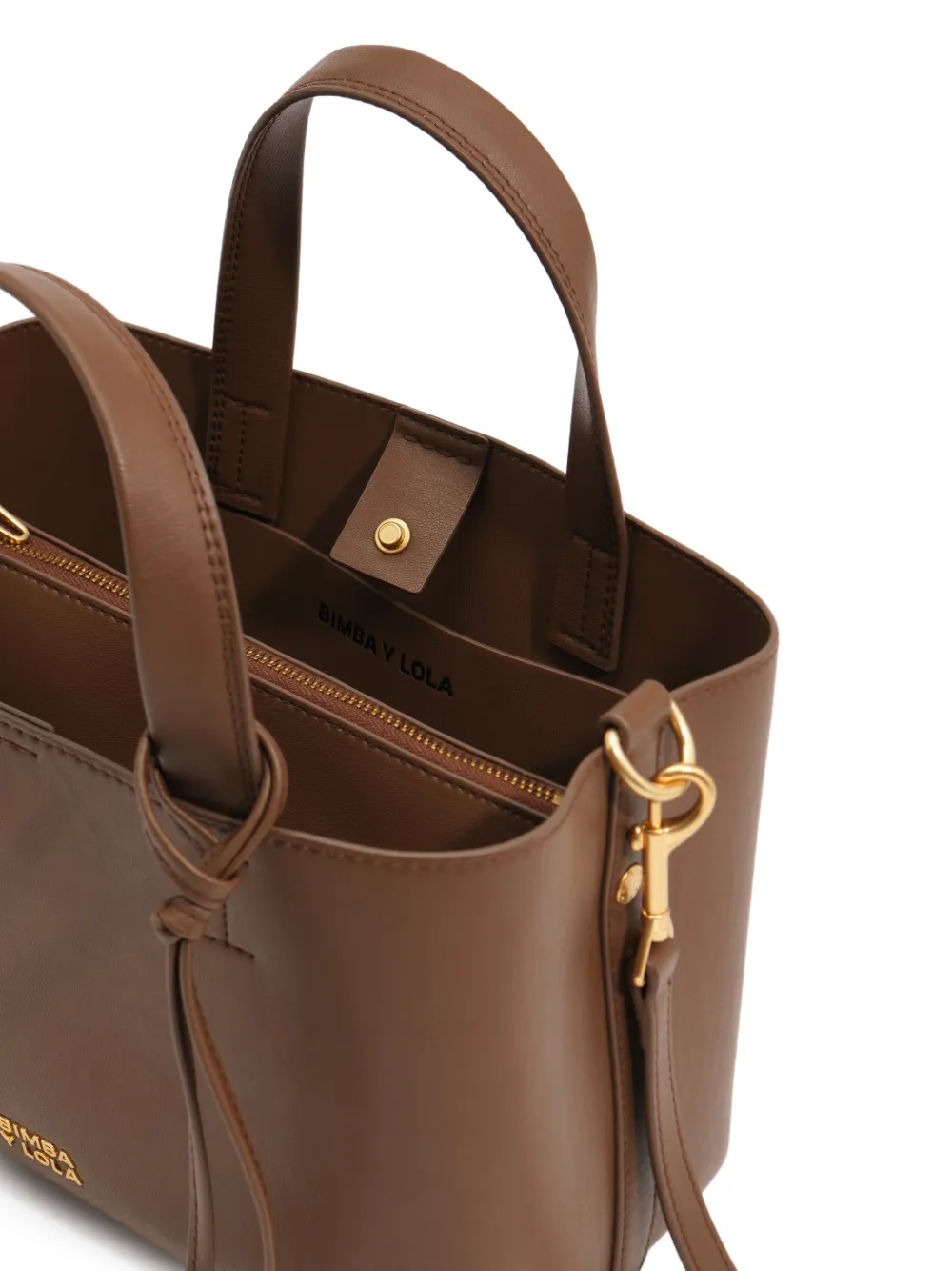 BIMBA Y LOLA Medium Chihuahua leren shopper Bruin