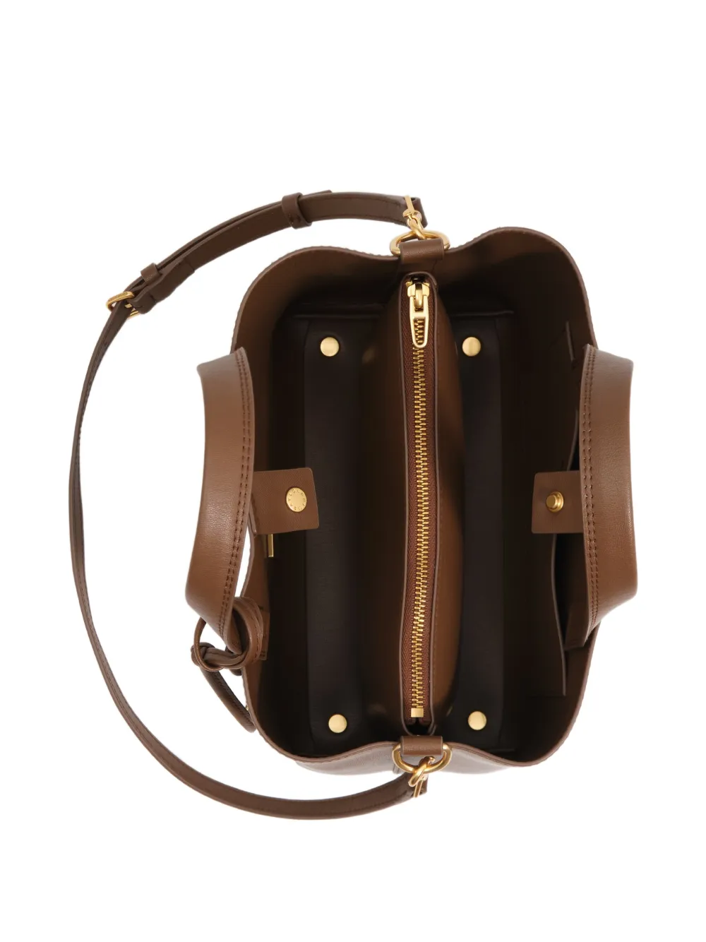 BIMBA Y LOLA Medium Chihuahua leren shopper Bruin
