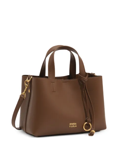 BIMBA Y LOLA medium golden-brown leather Chihuahua tote bag