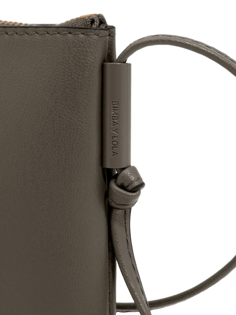 BIMBA Y LOLA Kleine leren clutch Grijs