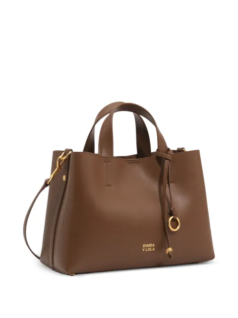 BIMBA Y LOLA Große Chihuahua Tote Bag aus goldbraunem Leder