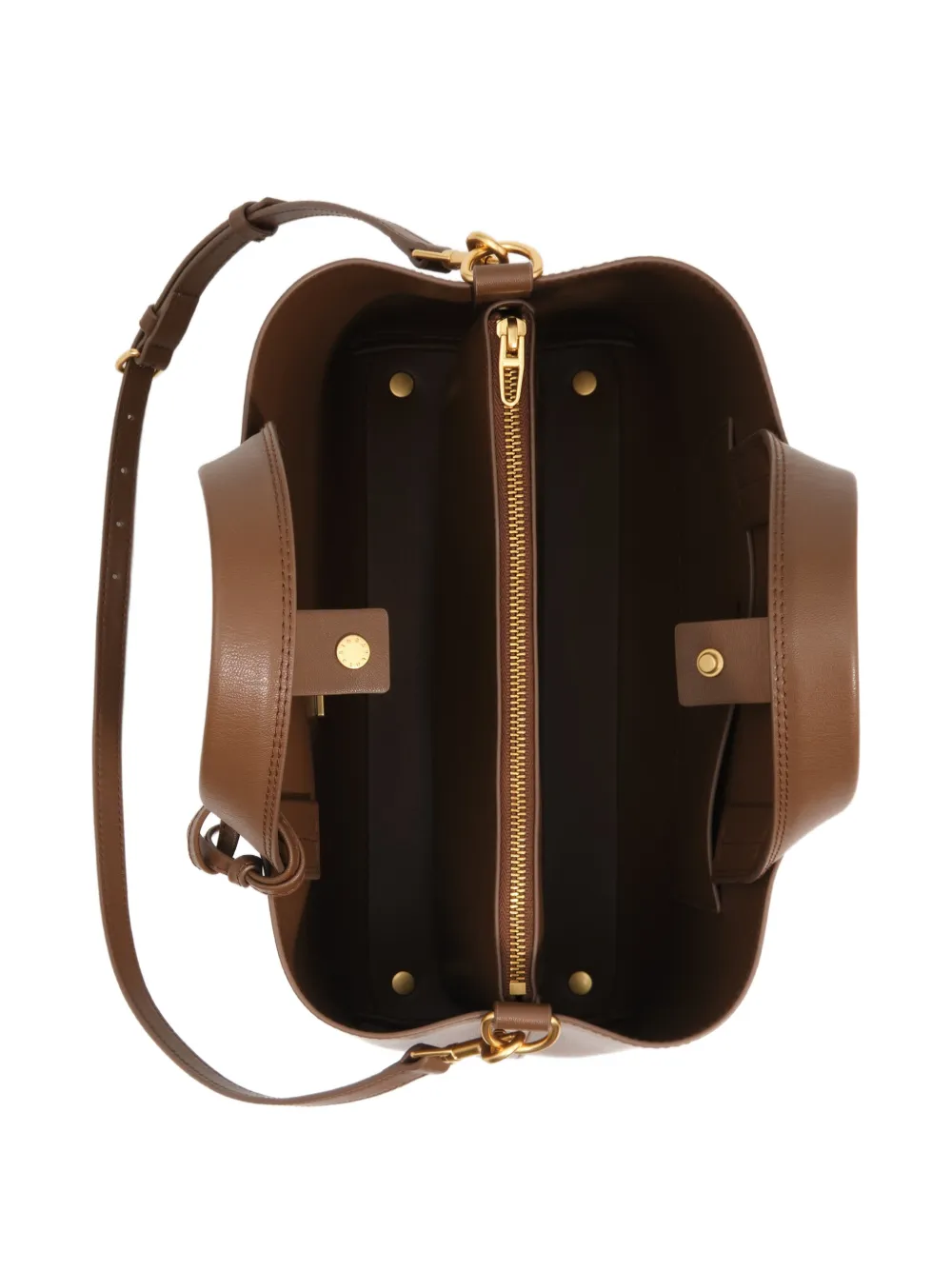 BIMBA Y LOLA Grote Chihuahua leren shopper Bruin