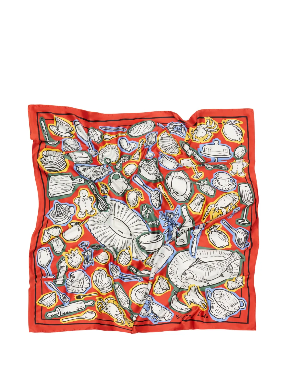 BIMBA Y LOLA Sjaal met voedsel-print Rood