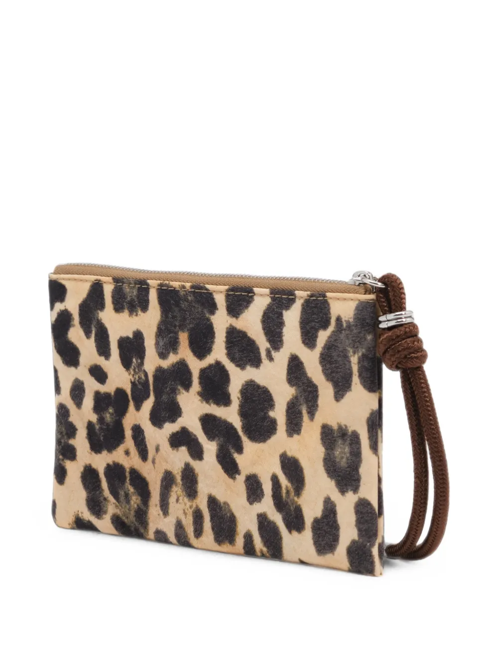 BIMBA Y LOLA Nylon zakportemonnee met luipaard-print Beige