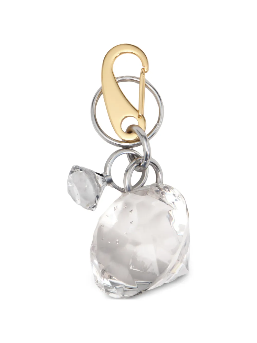 BIMBA Y LOLA maxi crystal keychain transparent resin