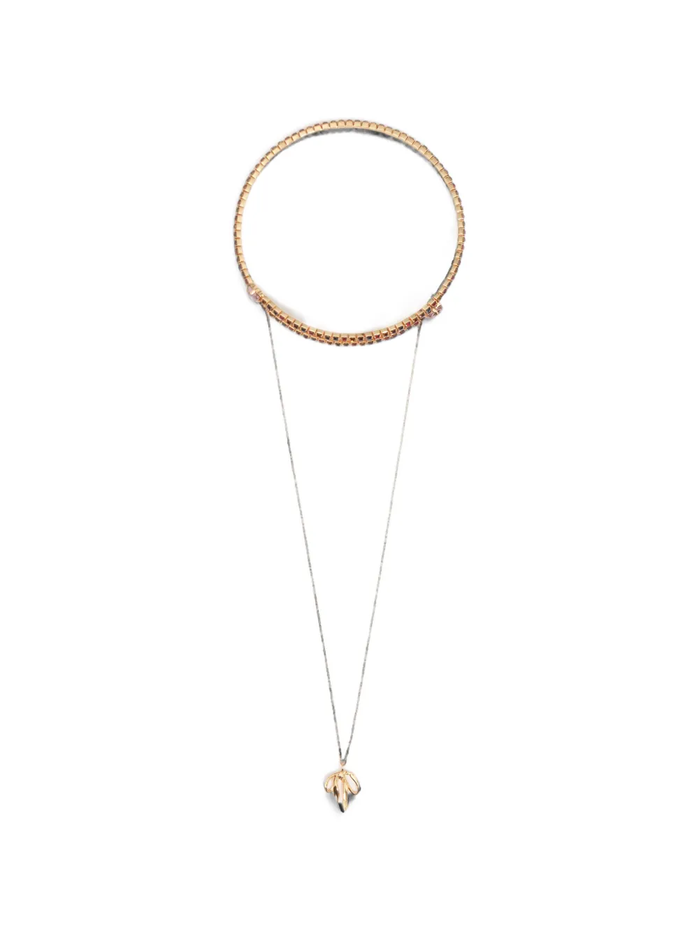 BIMBA Y LOLA Choker mit Kette und goldfarbener Schleife