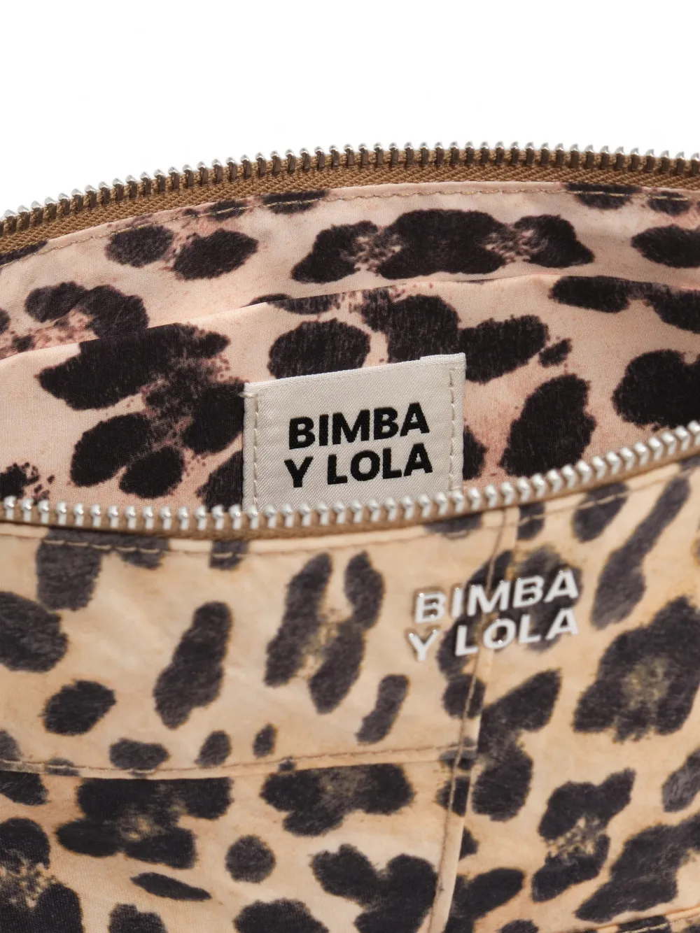 BIMBA Y LOLA Nessier over-medium nylon hoes met luipaard-print Beige