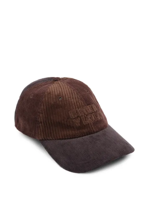 BIMBA Y LOLA  brown corduroy patchwork cap