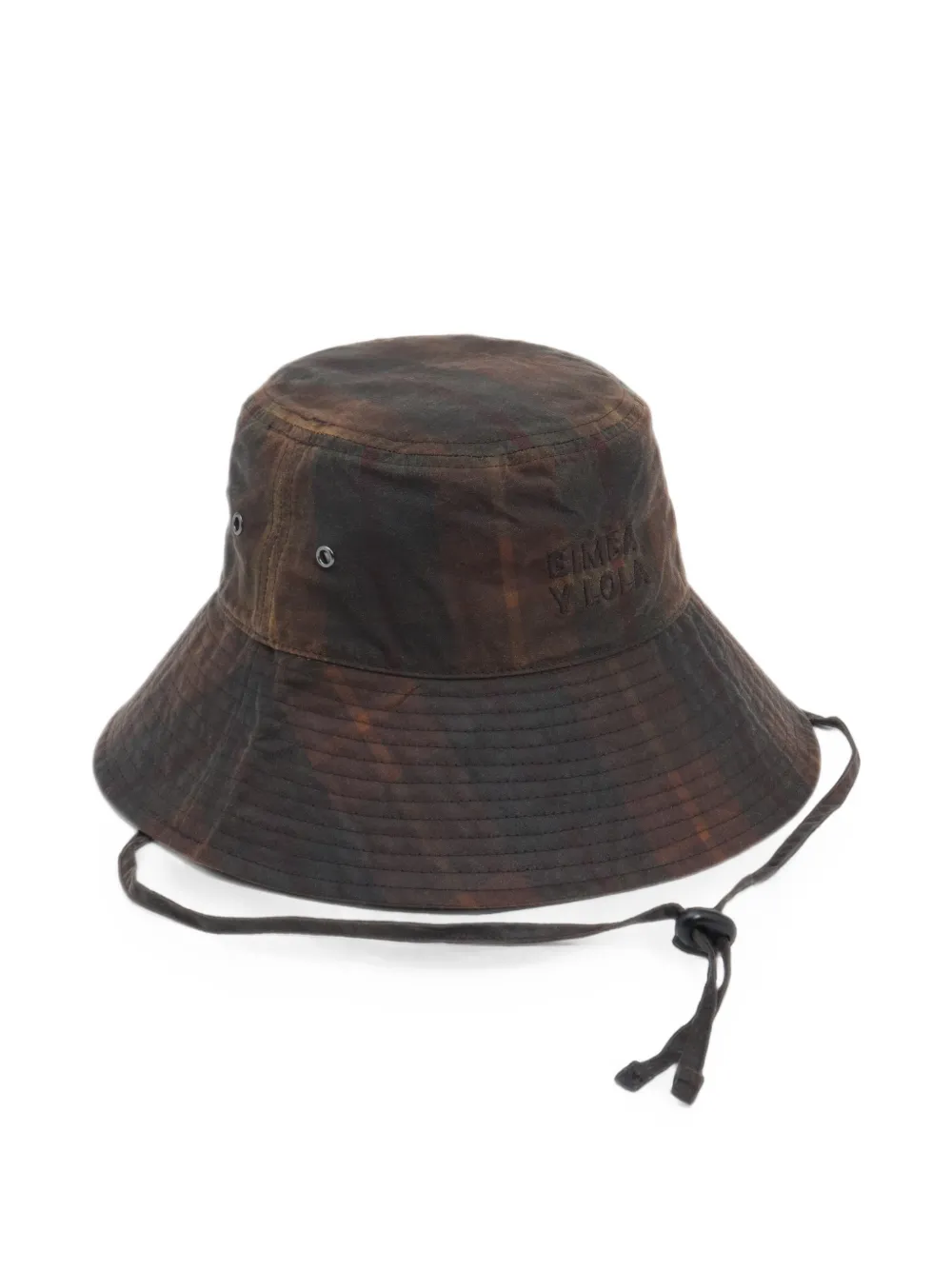 BIMBA Y LOLA chapeau à motif tartan - Marron
