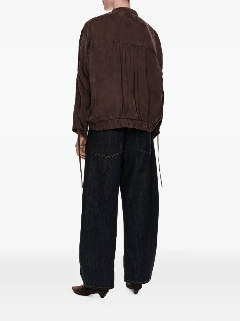 BIMBA Y LOLA Soepelvallend bomberjack met verwassen effect Bruin