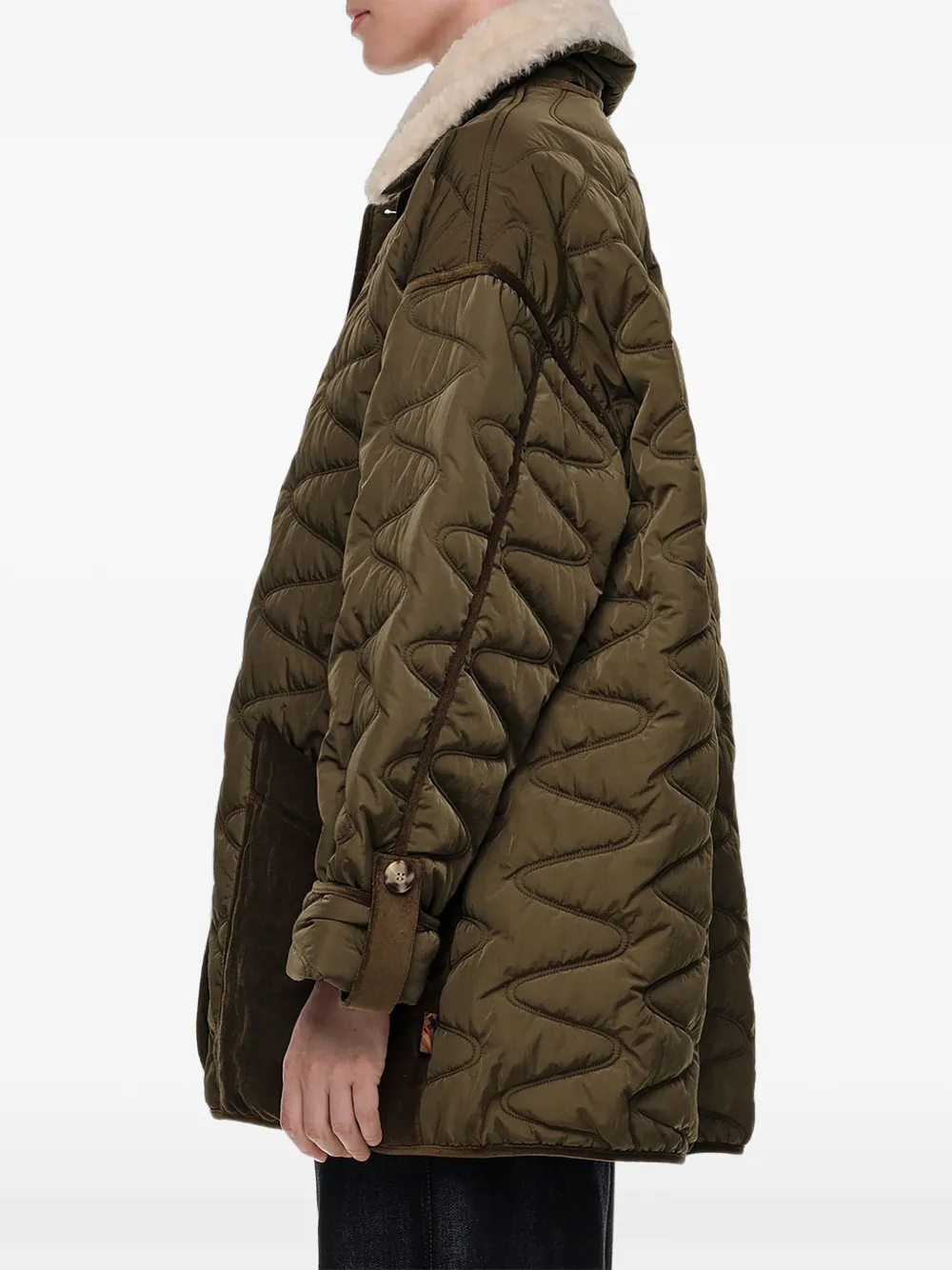 BIMBA Y LOLA Oversized gewatteerde jas Groen
