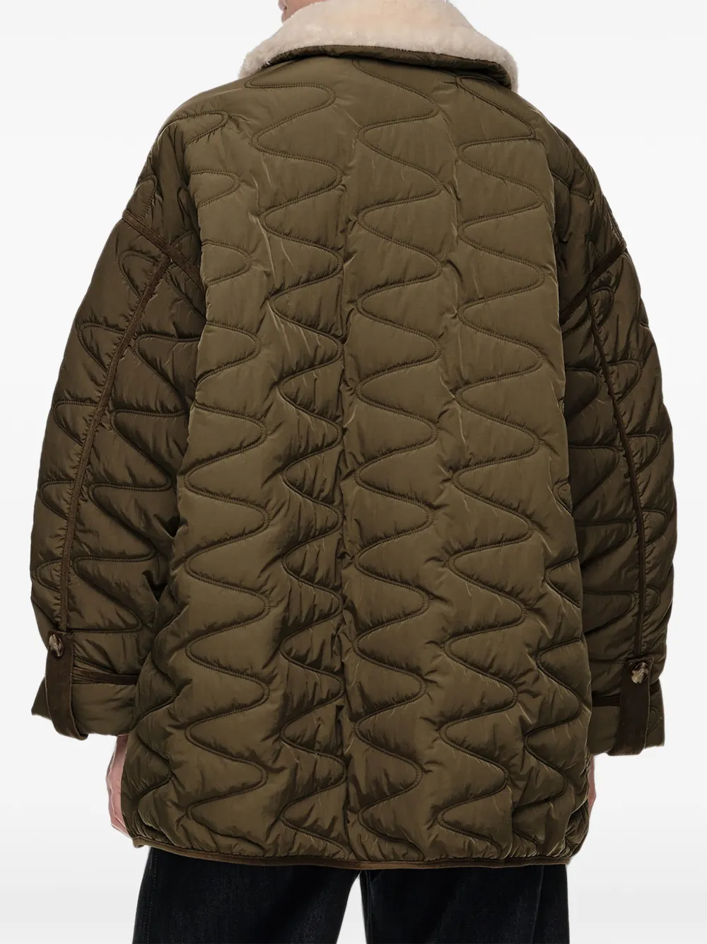 BIMBA Y LOLA Oversized gewatteerde jas Groen