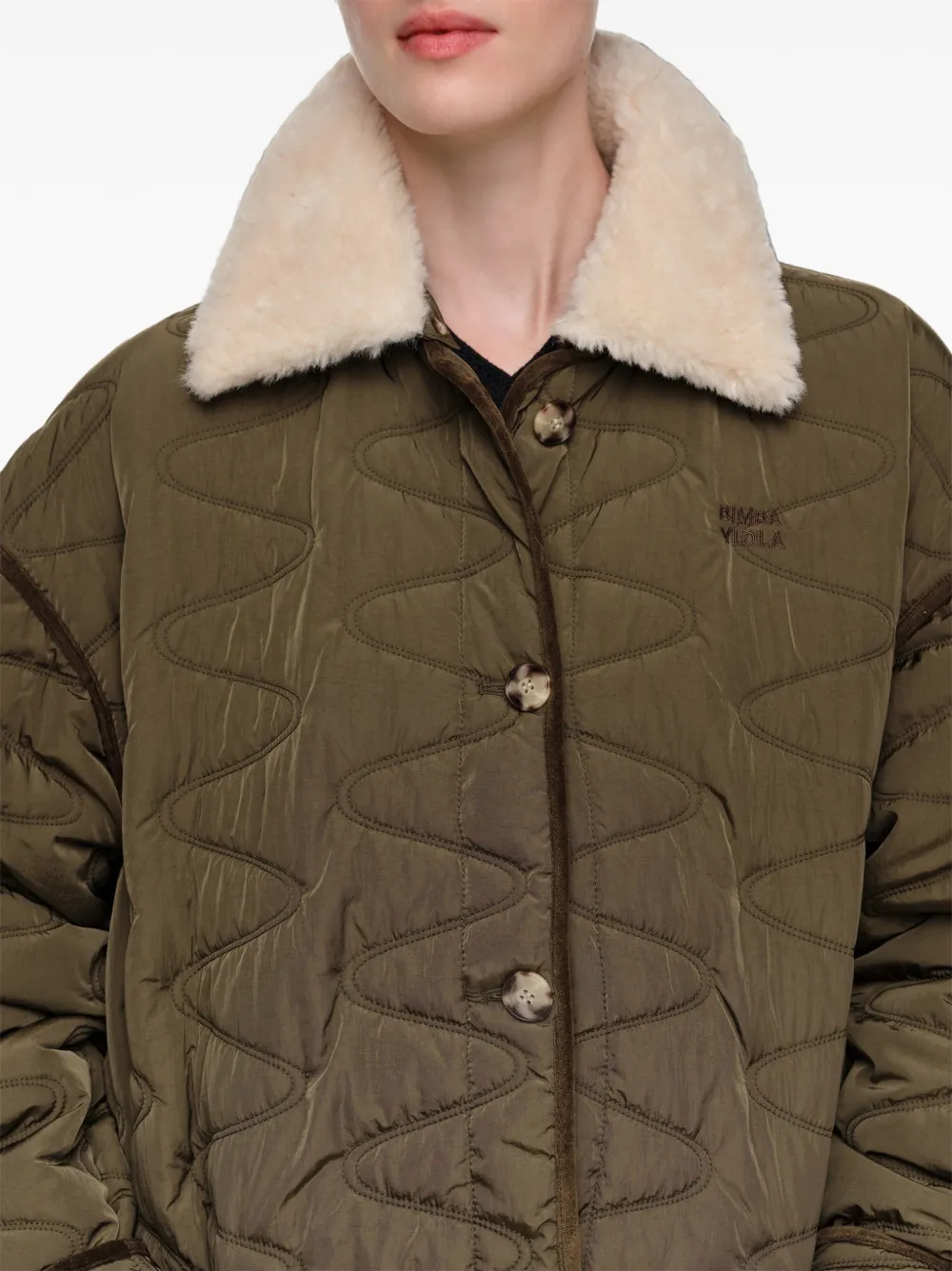 BIMBA Y LOLA Oversized gewatteerde jas Groen