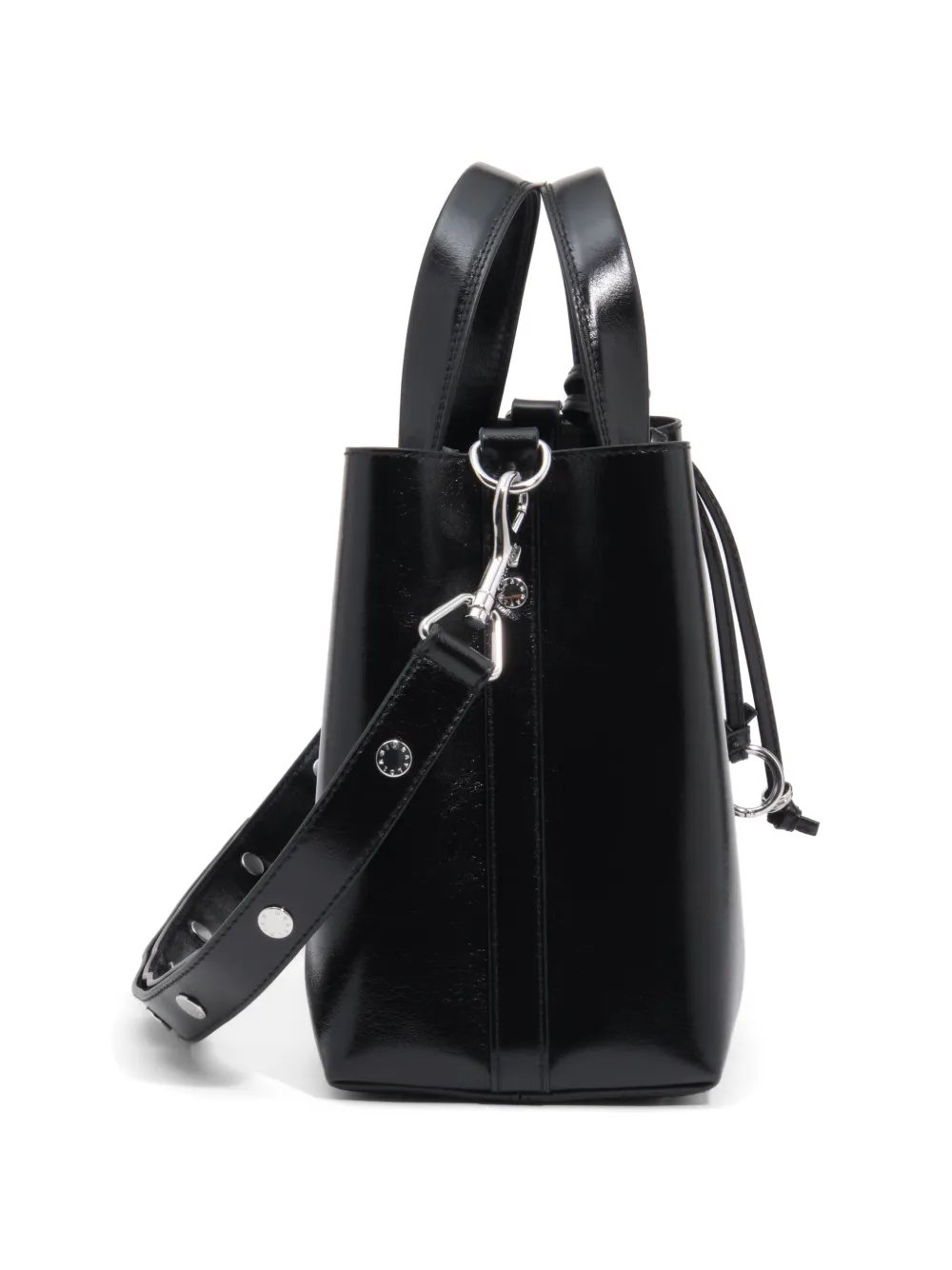 BIMBA Y LOLA large Chihuahua tote bag black leather Zwart